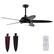 Front. Costway - Costway 52'' Ceiling Fan with LED Lights & Remote Control 1/2/4/8H Timer & 3 Fan Speeds - Black.