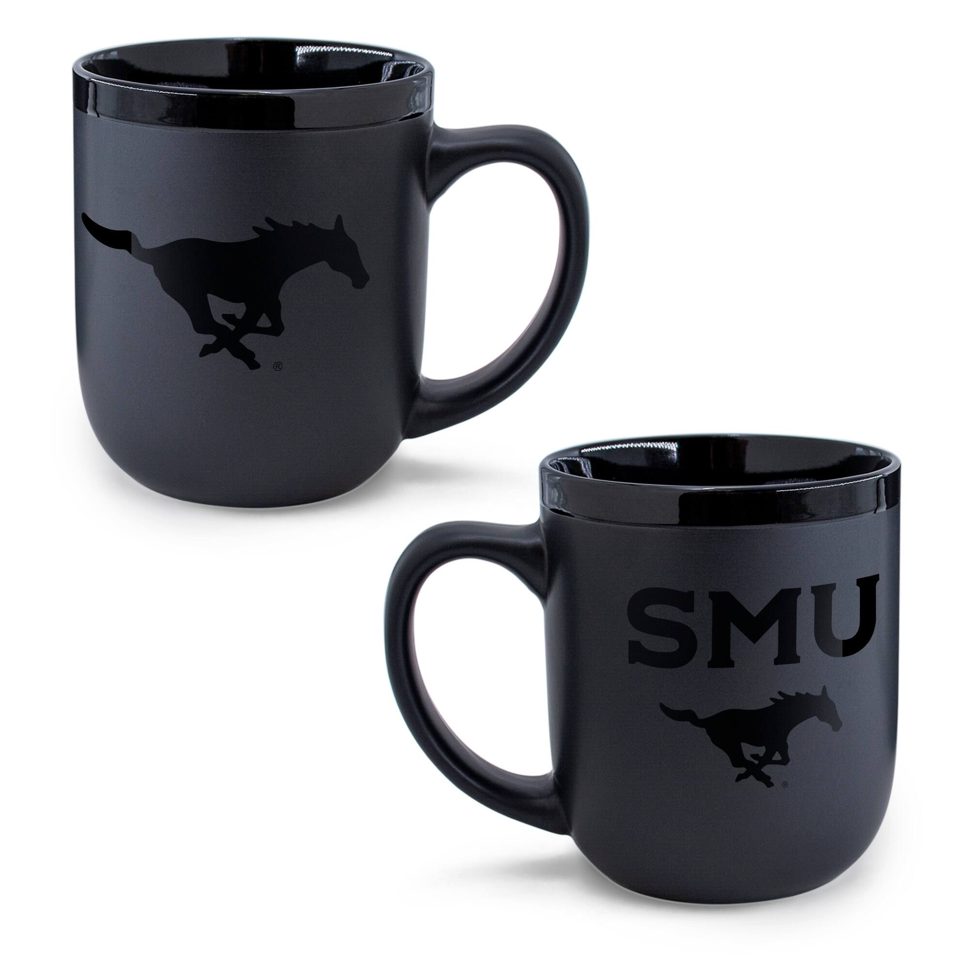 Alt View 2. WinCraft - SMU Mustangs 17oz. Ceramic Mug - Black.