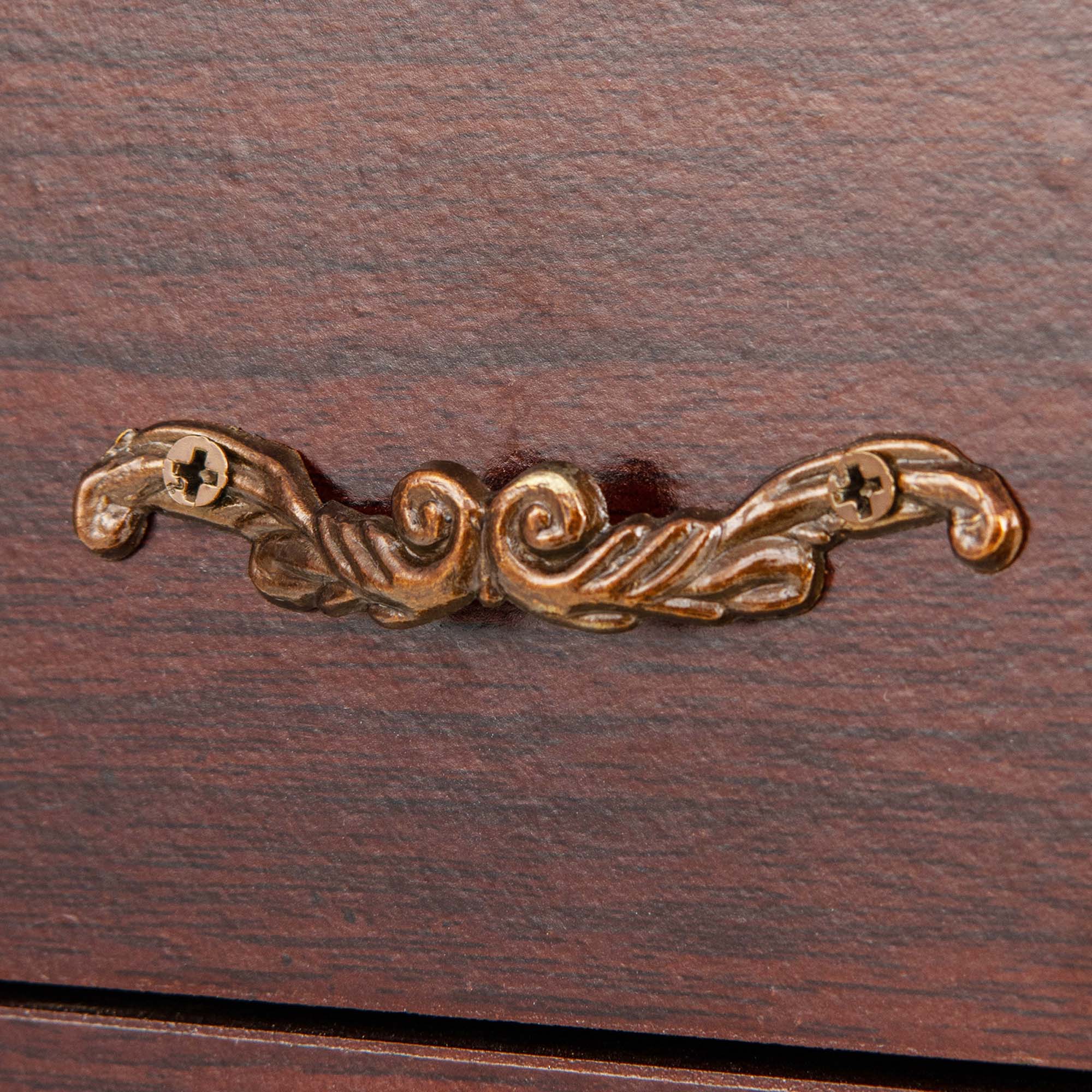 Alt View 19. Costway - Jewelry Cabinet Storage Chest Stand Organizer Wood Box for Home Walnut - Walnut.