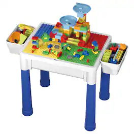 PicassoTiles - PICASSO-TILES Bricks Building Blocks for Kids, 331PCS Activity Play Table Set, STEM Building Blocks Magnetic Toy