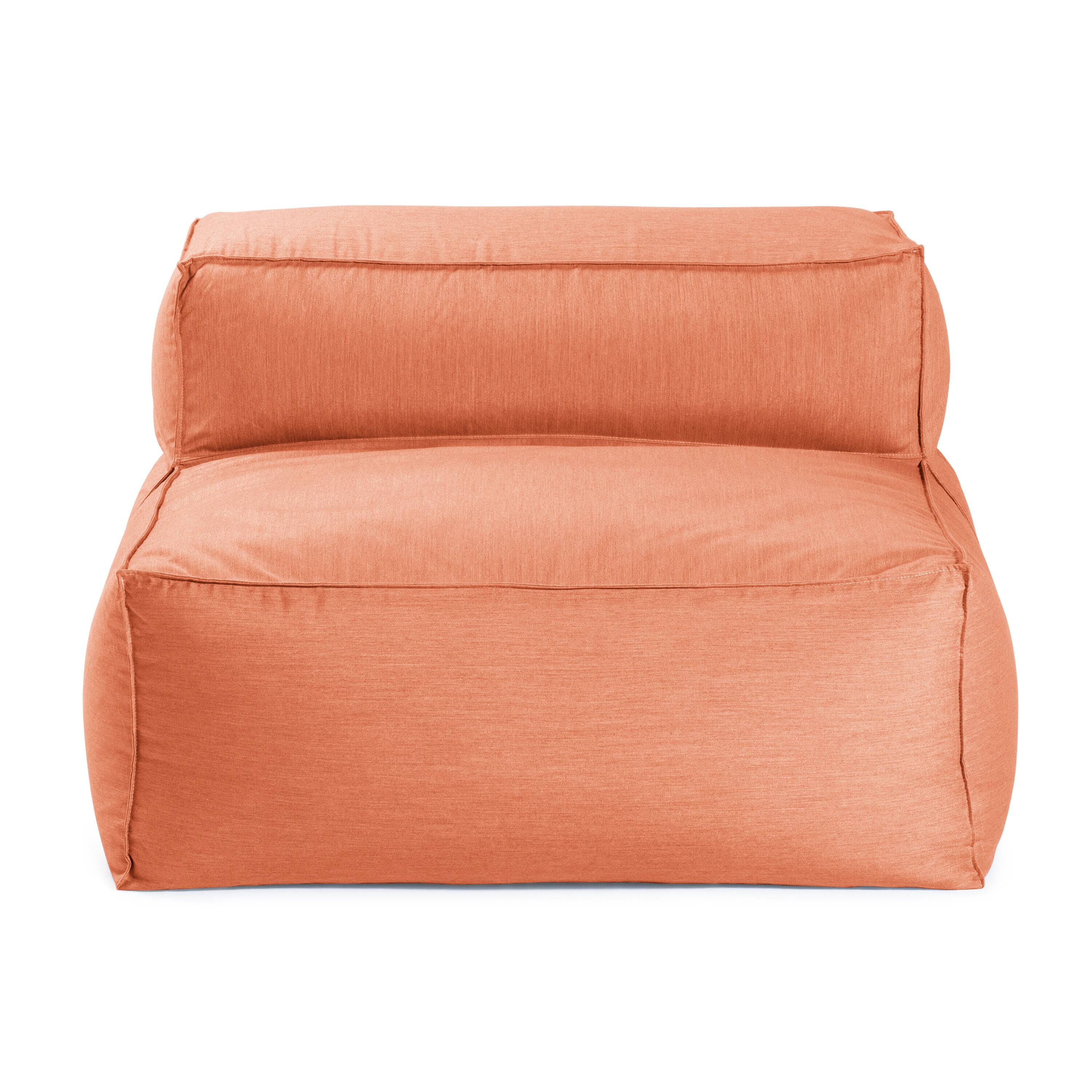 Alt View 1. Jaxx - Baya Outdoor Center Seat - Luxurious Oversized European Style Outdoor Soft Seating, Sunbrella Coral - Coral.