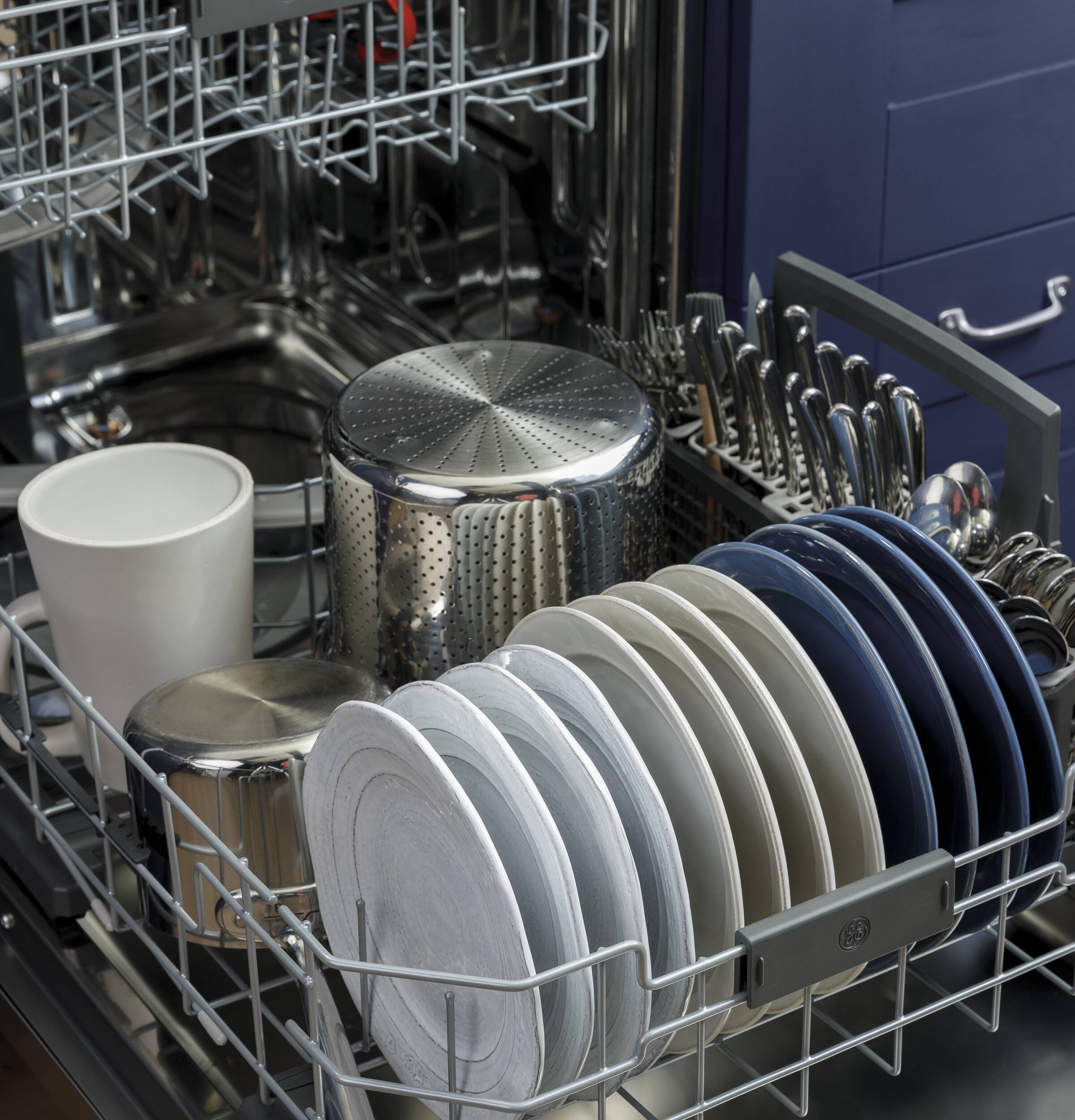 Alt View 17. GE - 24" Top Control Built-In Hybrid Stainless Steel Tub Dishwasher with Dry Boost - Stainless Steel.