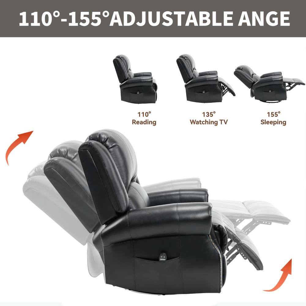 110°-155° ADJUSTABLE ANGLE

110° Reading  
135° Watching TV  
155° Sleeping