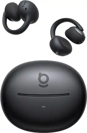 Front. Baseus - Baseus Bowie MC2 Open-Ear Clip-On Earbuds,LDAC Hi-Res,55-Hour Playtime,IP67 - Black - Black.