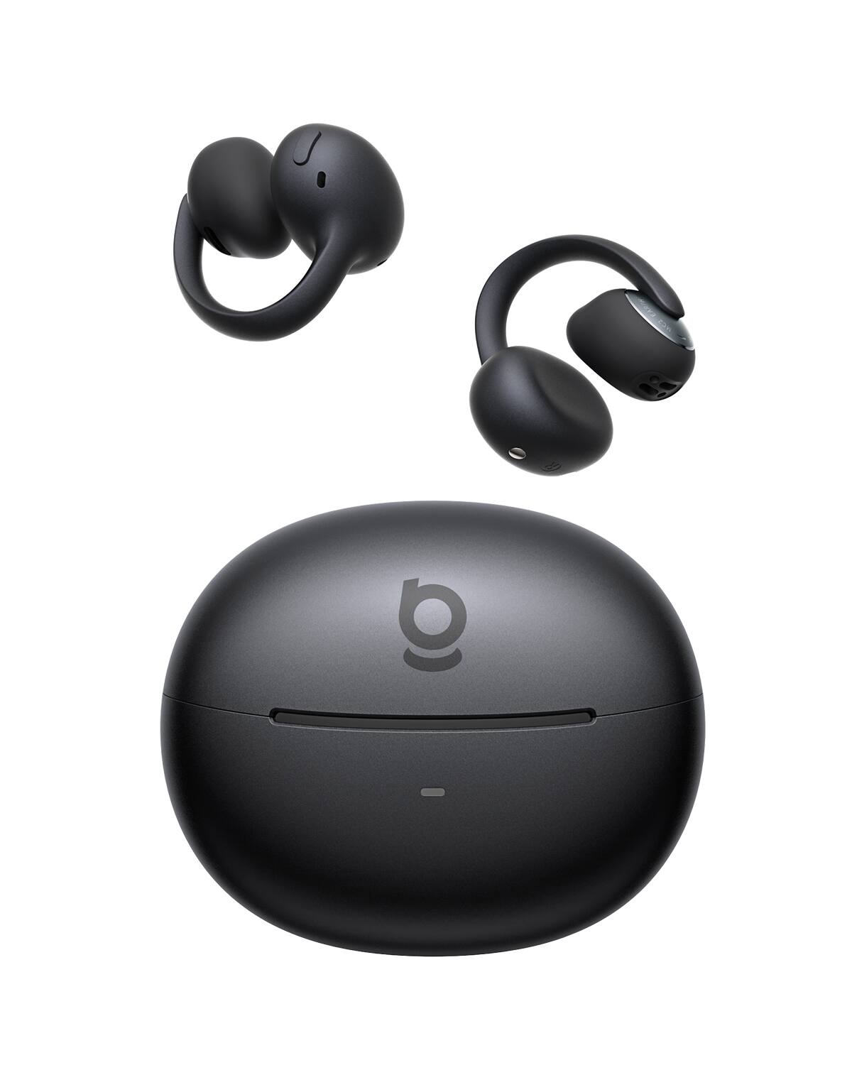 Front. Baseus - Baseus Bowie MC2 Open Ear Clip On Headphones - Wireless Earbuds with LDAC Hi-Res Audio, 55H, IP67 , Black - Black.