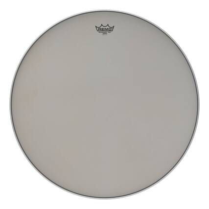 Front. Remo - Renaissance Hazy 25-Inch Timpani Drumhead with Aluminum Insert Ring for Intonation Support.