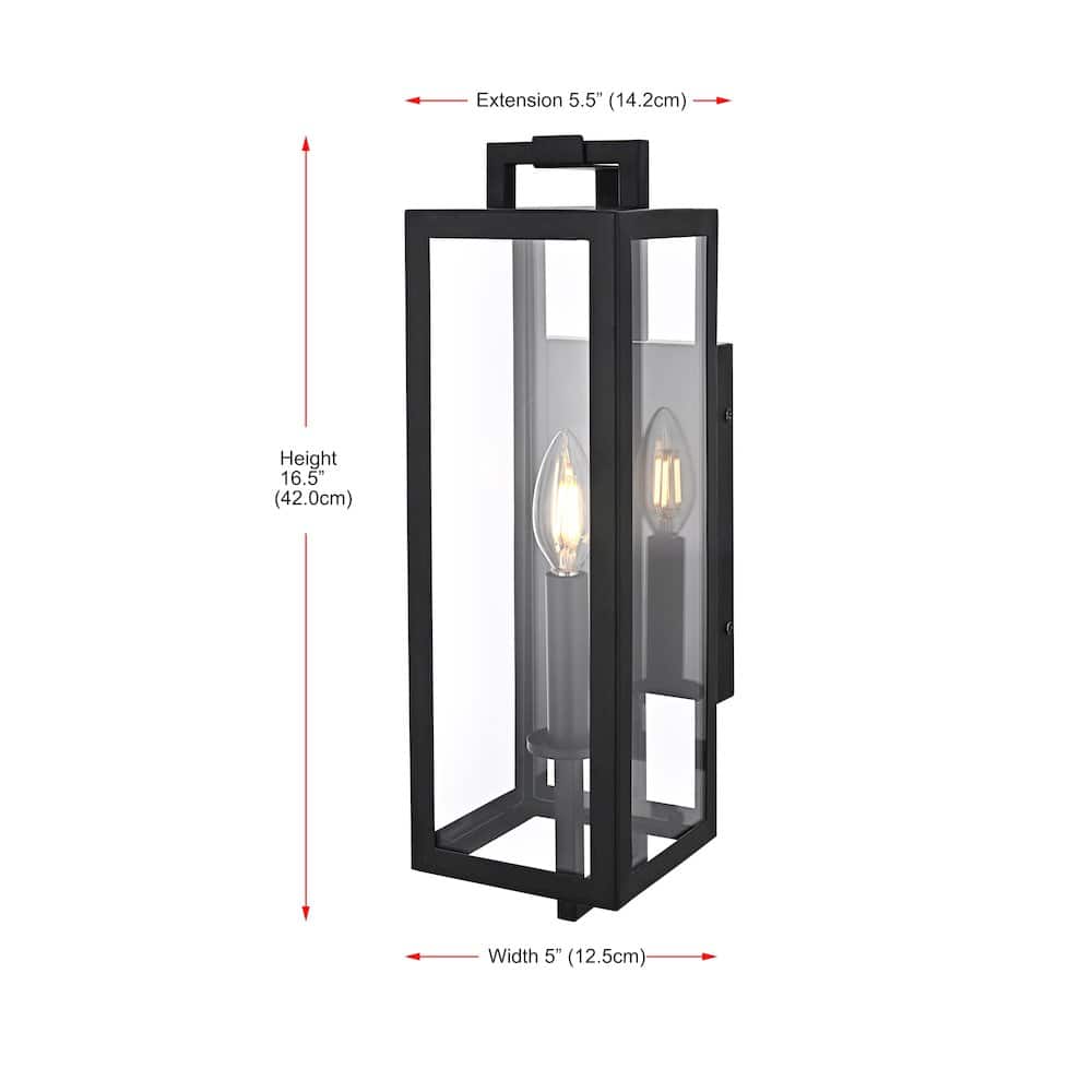 Elegant Lighting - Jairo 5 Inch Outdoor Wall Sconce In - Black price history on PriceWatchPro