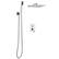 Alt View 5. VEVOR - Shower Faucet Set, Rainfall Bathroom Shower System with 12-Inch Square Rain Shower Head and Handheld Spray - Chrome.