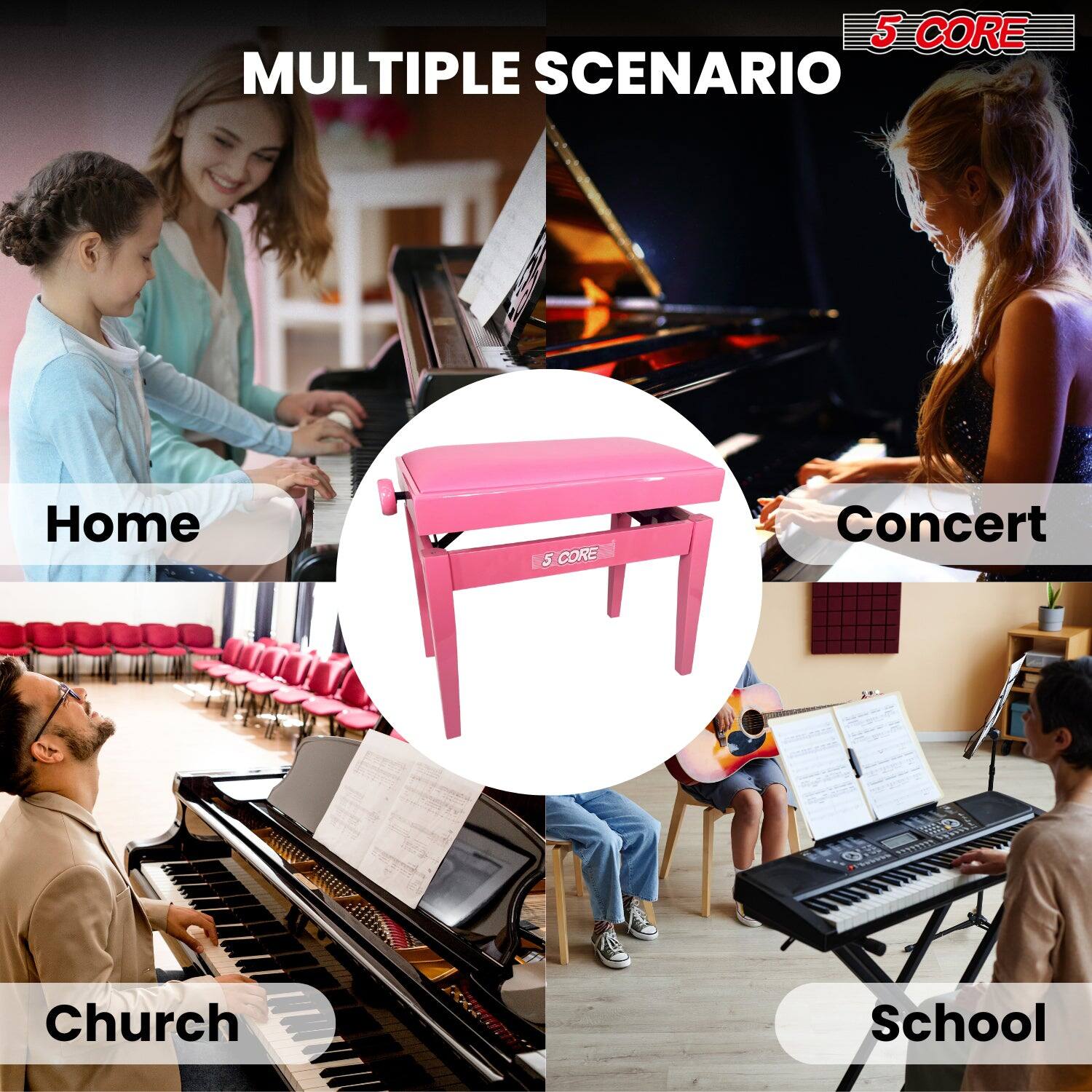 5 CORE MULTIPLE SCENARIO Home Concert Church School