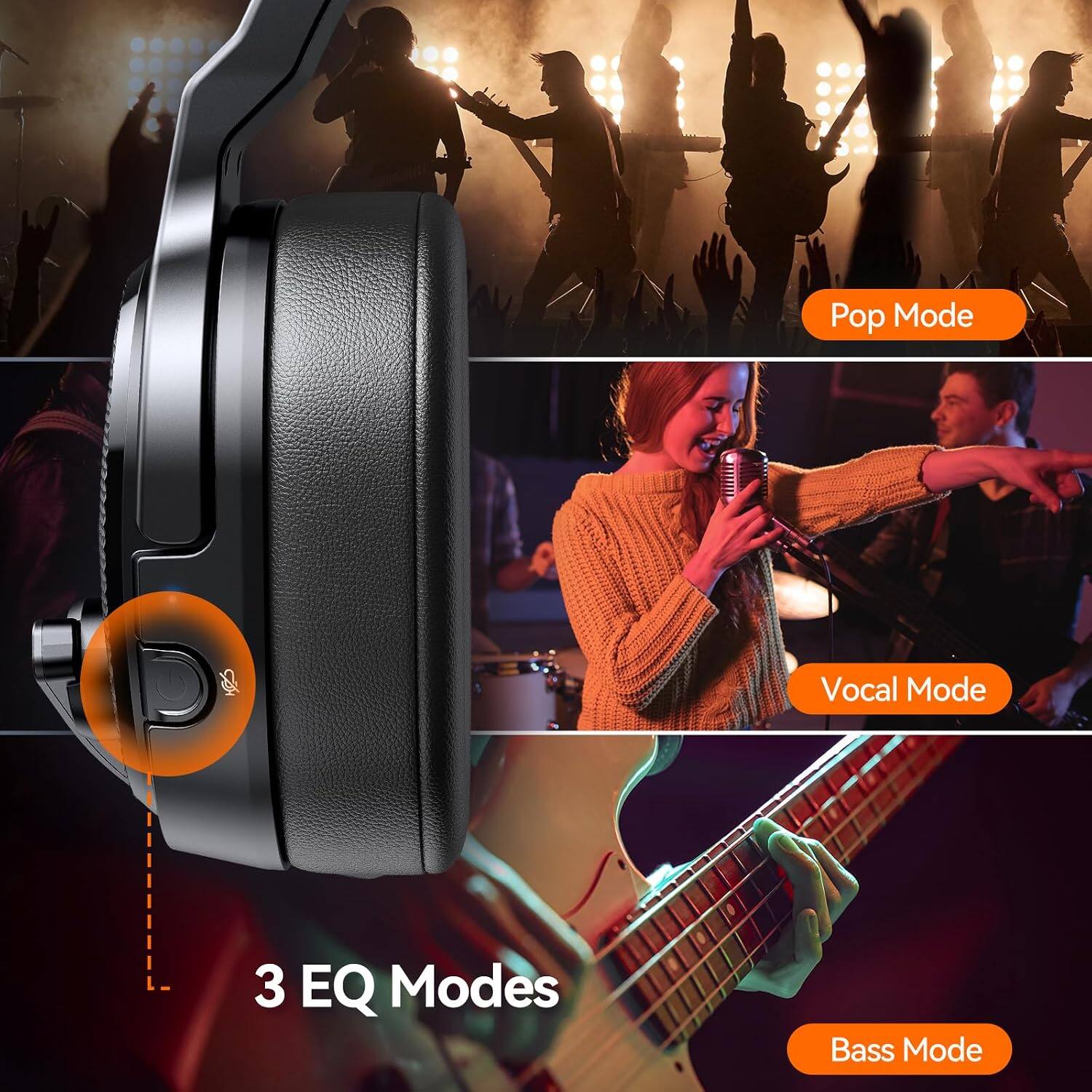 Pop Mode  
Vocal Mode  
3 EQ Modes  
Bass Mode