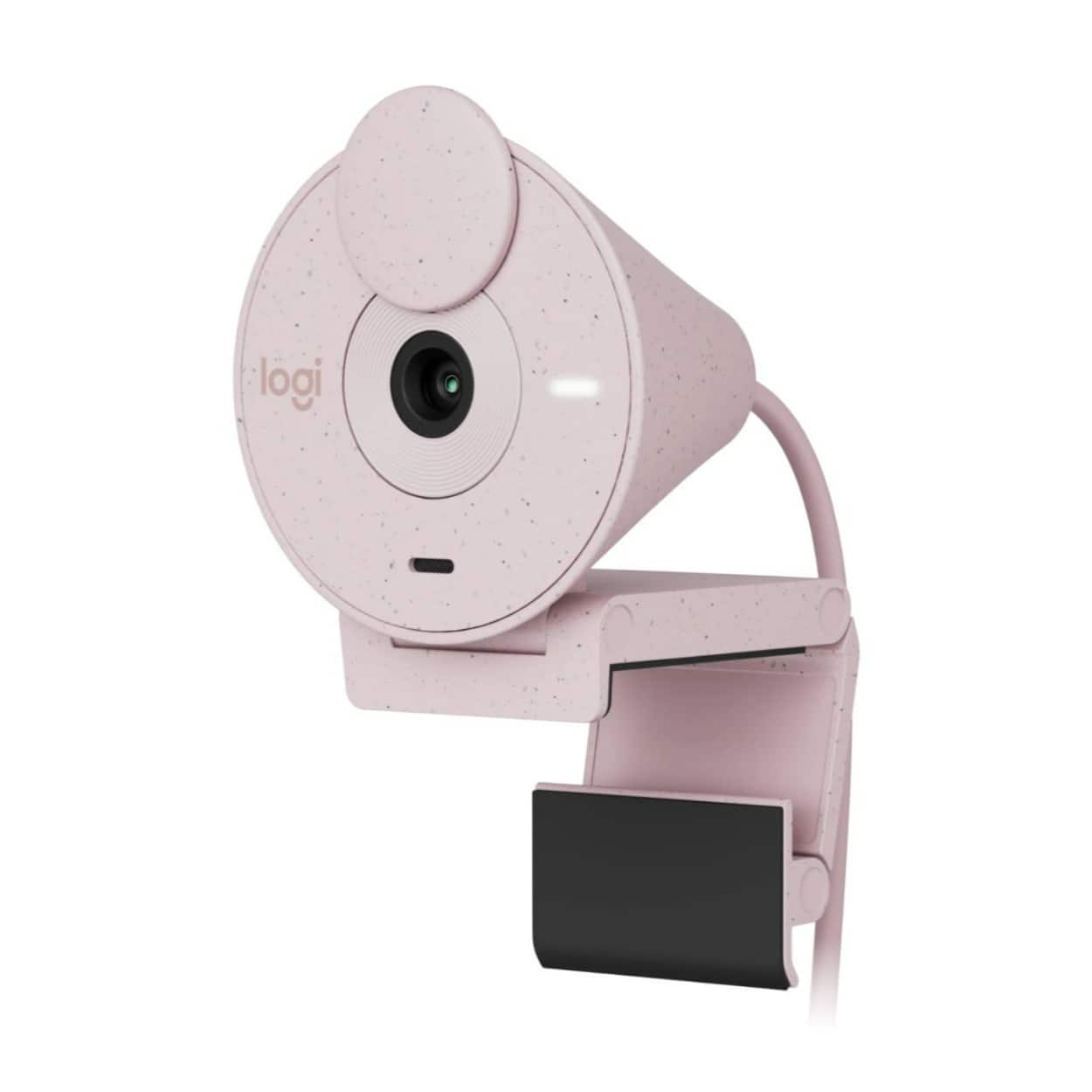 Logitech - Brio 300 Rose Noise-Reducing Mic and 1080P Webcam with Shutter - Pink