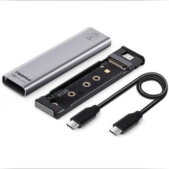 TWOPAN Tool Free M.2 NVMe SSD Enclosure, Supports M Key/(B+M) Key TWOPAN Tool Free M.2 NVMe SSD Enclosure, Supports M Key/(B+M) Key