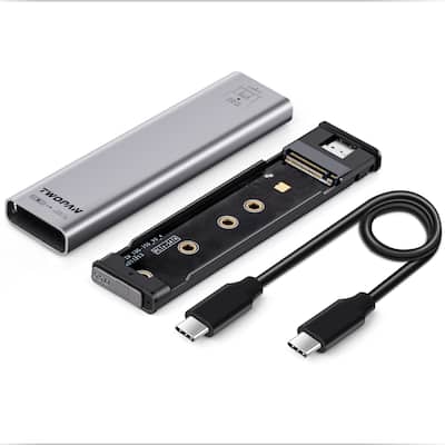 TWOPAN Tool Free M.2 NVMe SSD Enclosure, Supports M Key/(B+M) Key TWOPAN Tool Free M.2 NVMe SSD Enclosure, Supports M Key/(B+M) Key