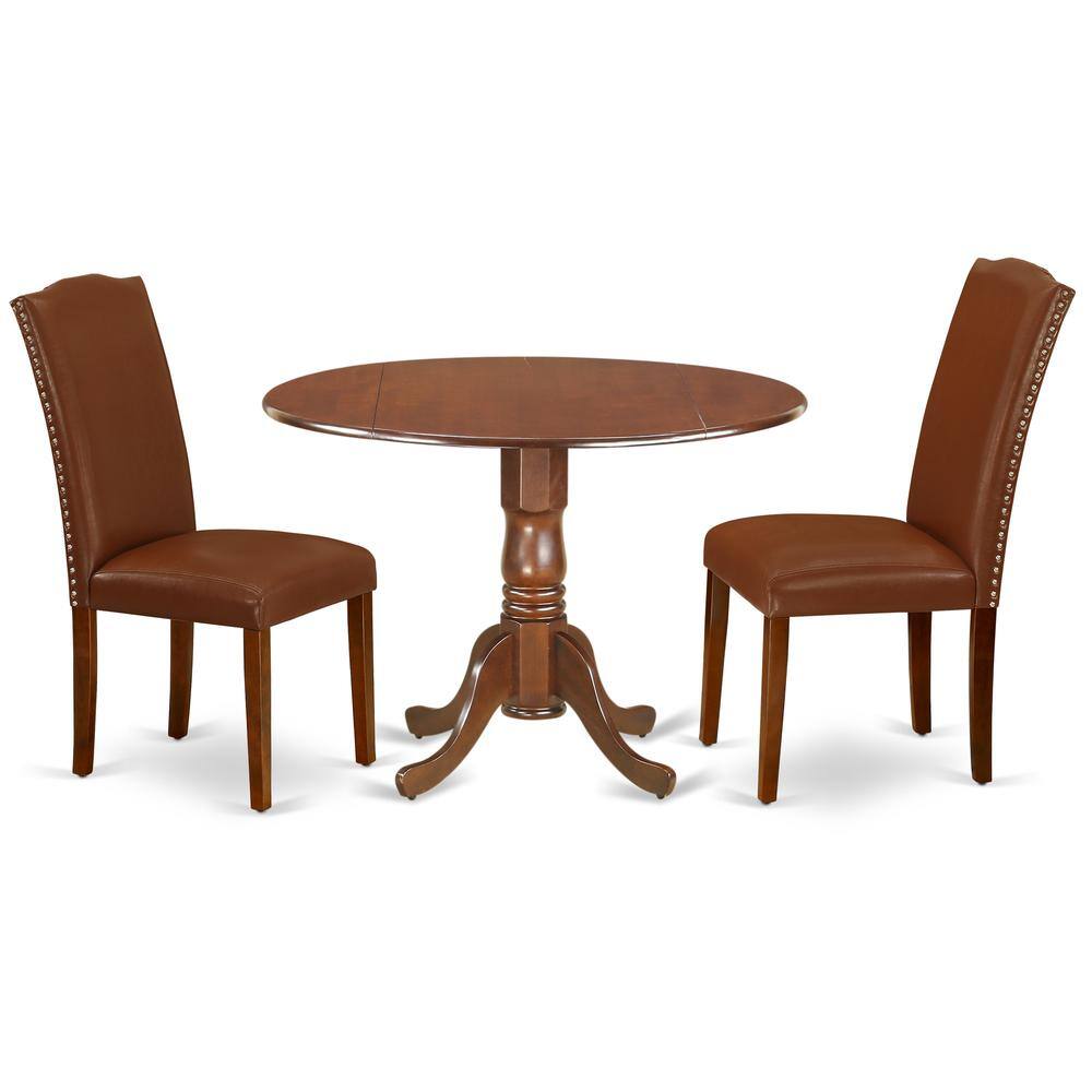 Back. East West Furniture - Dining Room Set Mahogany - Brown.