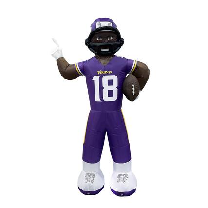 Front. Logo Brands - Justin Jefferson Minnesota Vikings Player Lawn Inflatable - Multicolor.