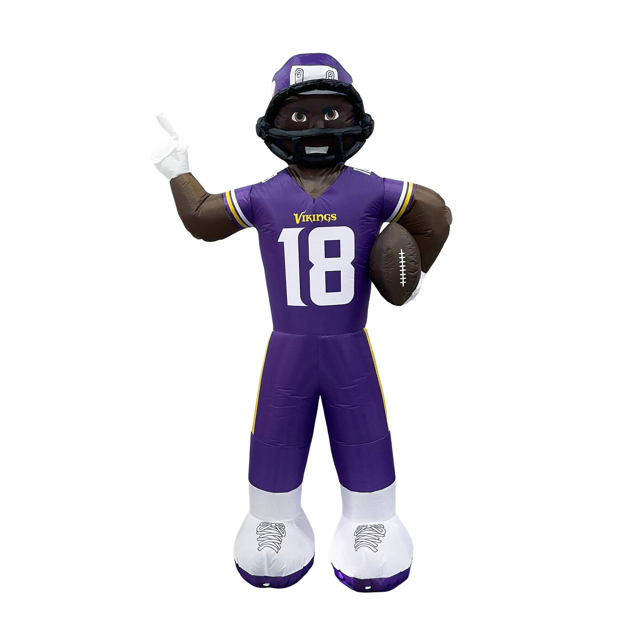 Logo Brands - Justin Jefferson Minnesota Vikings Player Lawn Inflatable - Multicolor