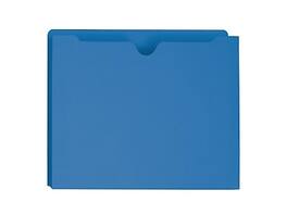 Smead - Paper Stock File Jackets, Reinforced Straight Cut Tab, 2" Expansion, Letter Size, 50/Box - Blue