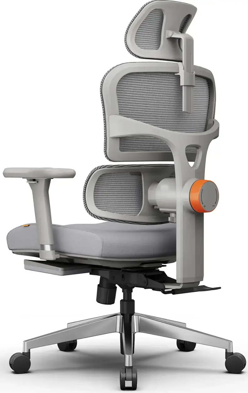 Alt View 17. Newtral - Ergonomic High Back Mesh Office Chair with Headrest - Gray.