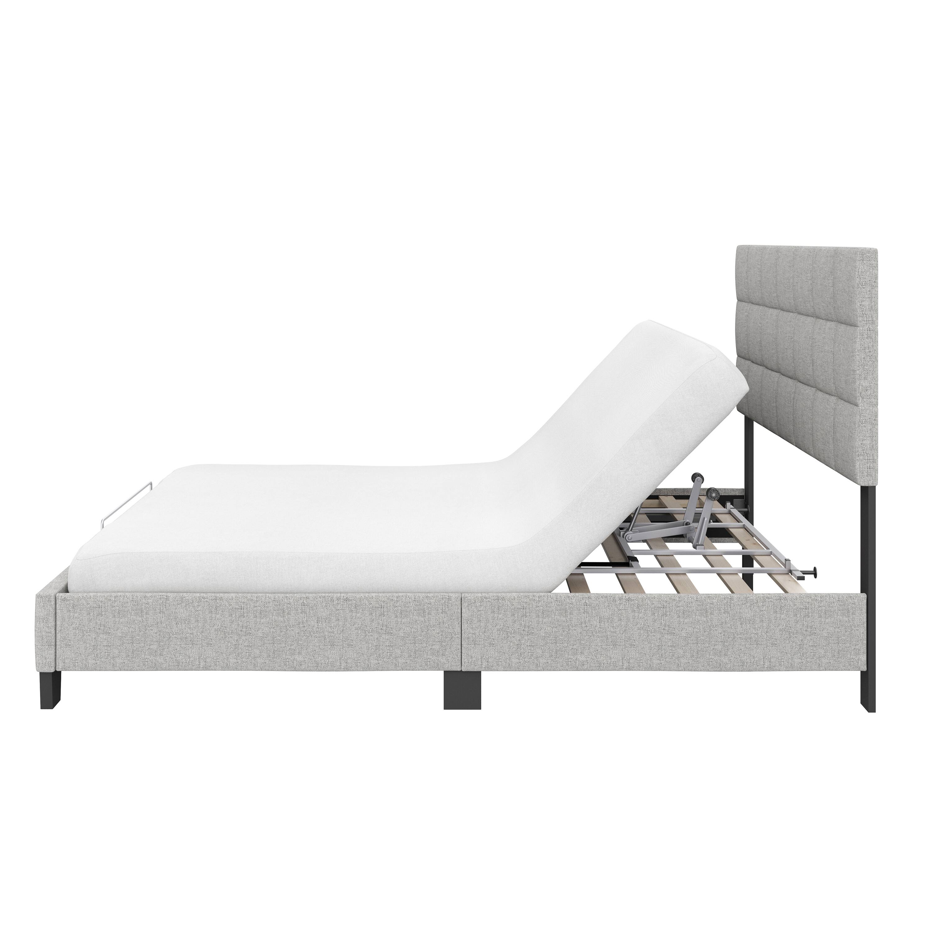 Alt View 7. Boyd Sleep - AdjustaFlex Adjustable Head Lift Base Kit, Lightweight Power Bed Kit, Quick Easy Installation - GREY.