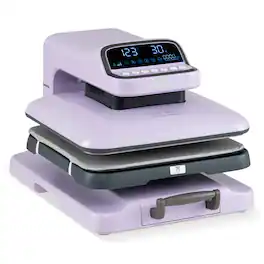 Costway - Auto Heat Press Machine for T Shirts with Auto Release, Adjustable Pressure - Purple