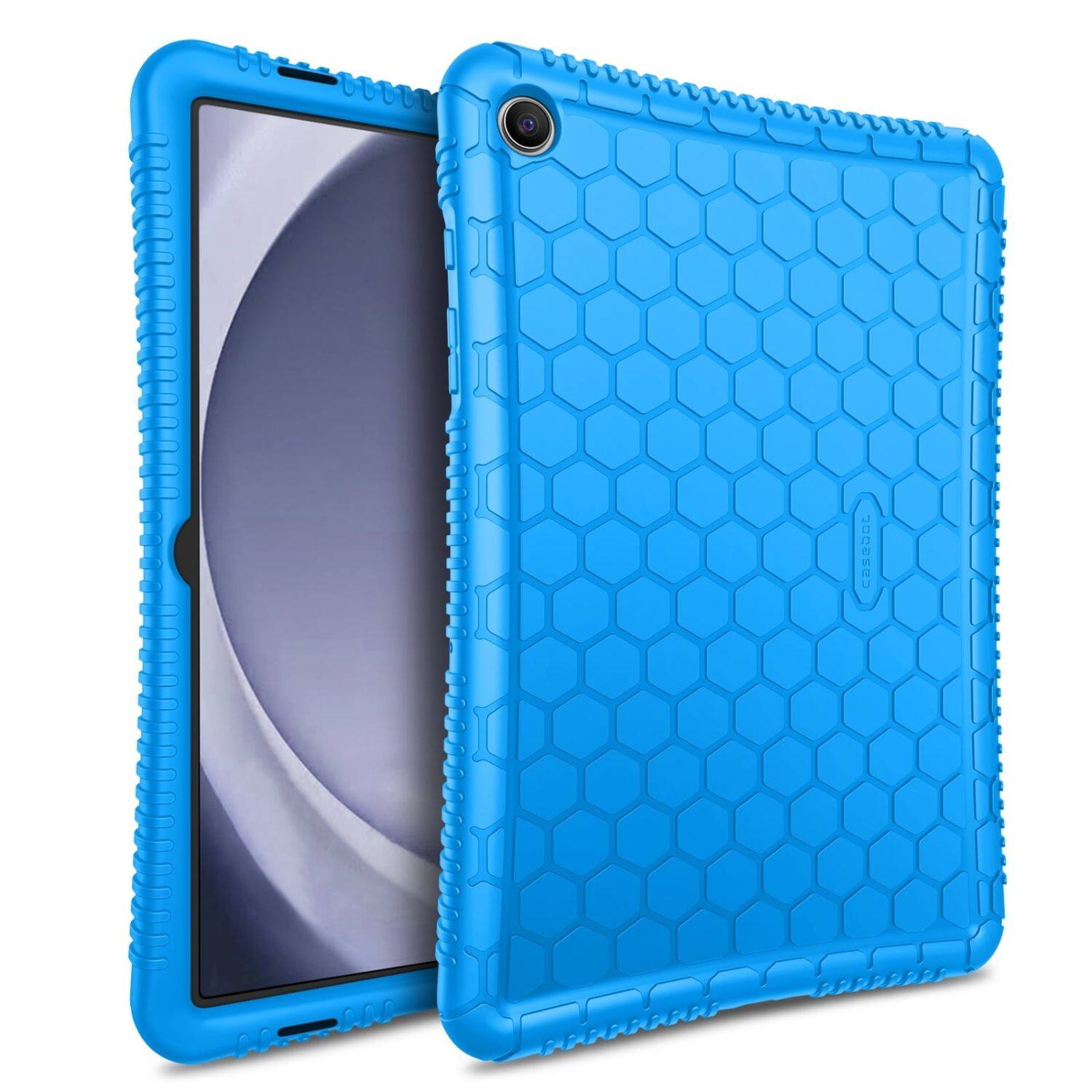 Front. Stock Preferred - Silicone Case for Samsung Galaxy Tab A9 Plus 11 Inch 2023 Light Weight Cover Blue - Blue.