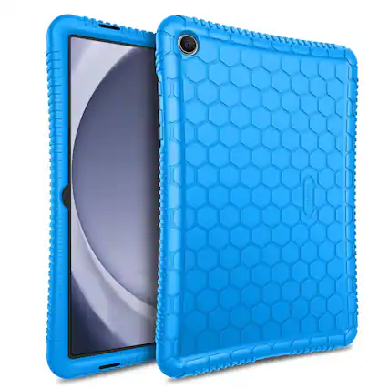 Front. Stock Preferred - Silicone Case for Samsung Galaxy Tab A9 Plus 11 Inch 2023 Light Weight Cover Blue - Blue.