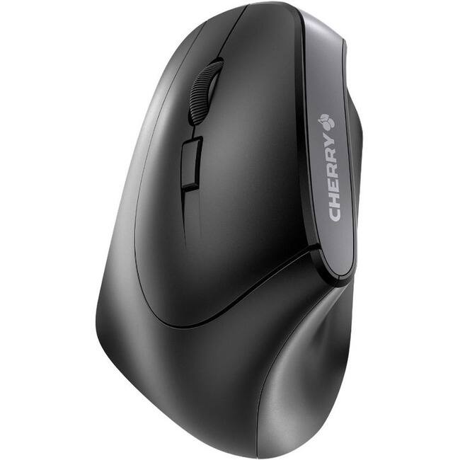 CHERRY - MW 4500 Left Wireless Ergonomic Mouse - Optical - Wireless - 2.40 GHz - USB - 1200 dpi - Scroll Wheel - 6 - Wireless - Black