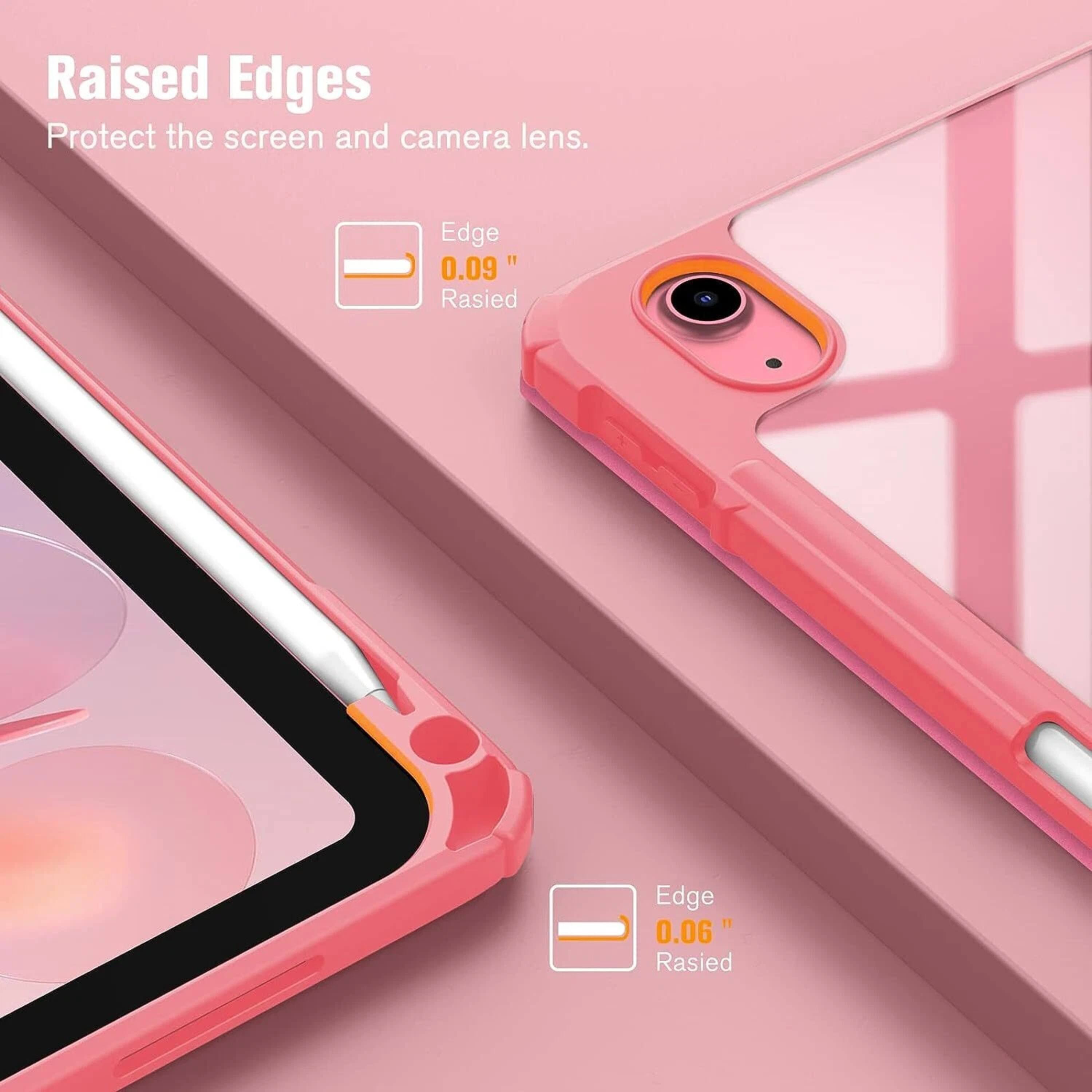 Raised Edges  
Protect the screen and camera lens.  

Edge 0.09" Raised  
Edge 0.06" Raised