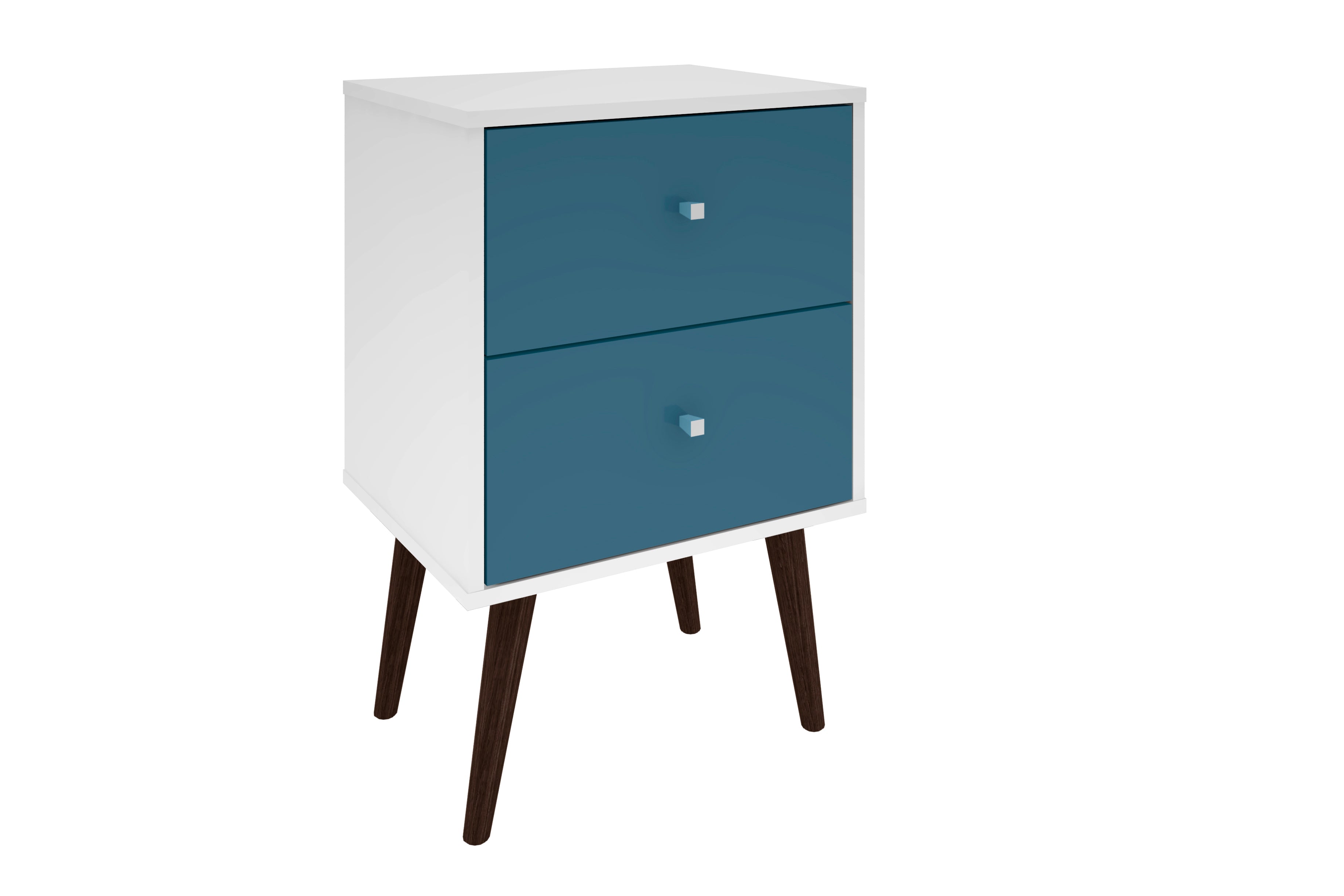 Aqua Blue and White
