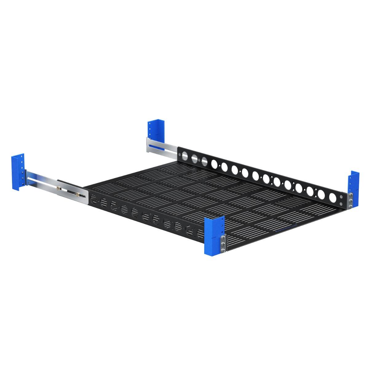 Alt View 3. RackSolutions - RackSolutions 1U 108 Fixed Shelf 24in Depth - Black.