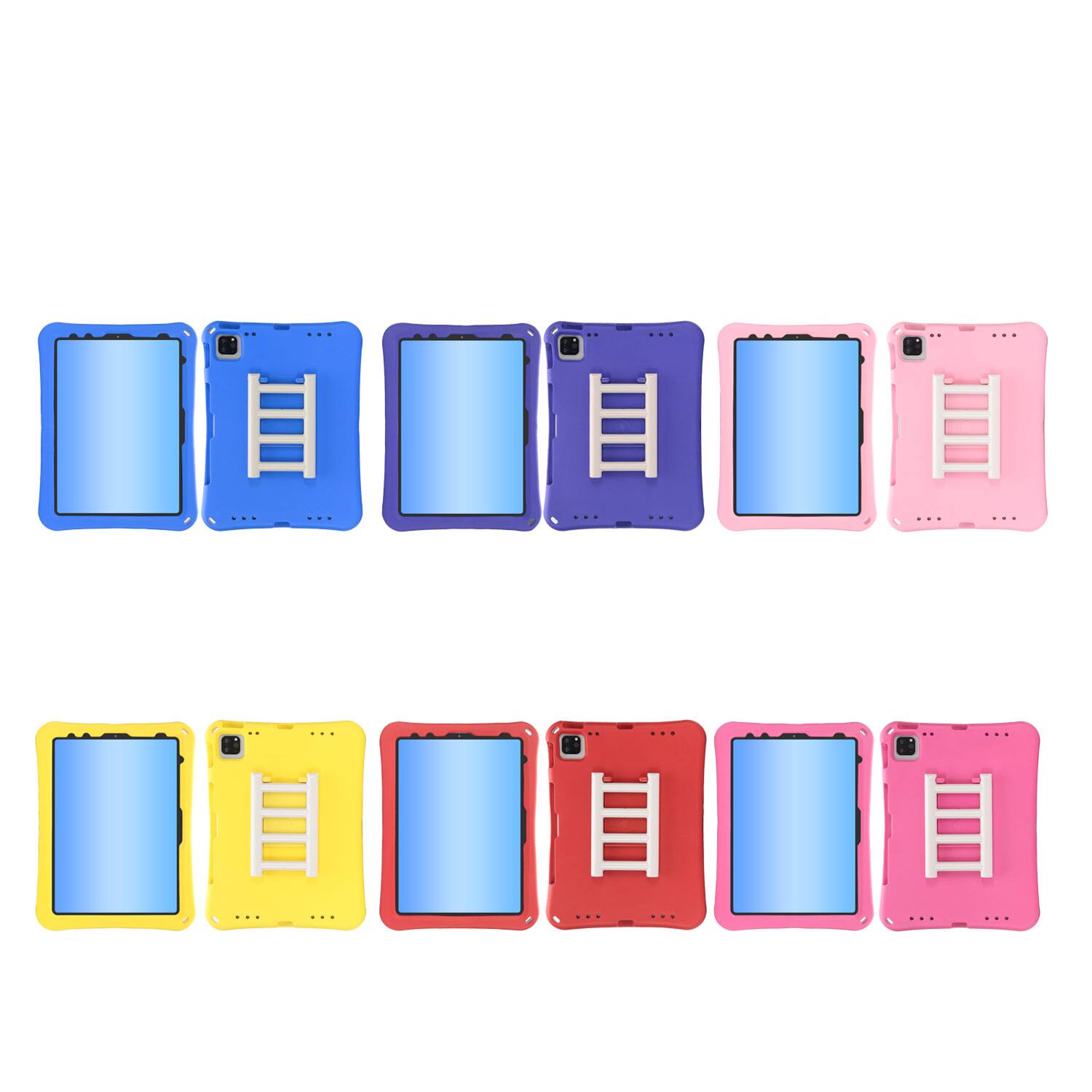 Alt View 4. Dteck - for Apple iPad Air (M4) 11" 2026/(M3) 2025/(M2) 2024 Rugged Case,Shockproof Heavy Duty EVA Cover with Rotating Stand - Pink.