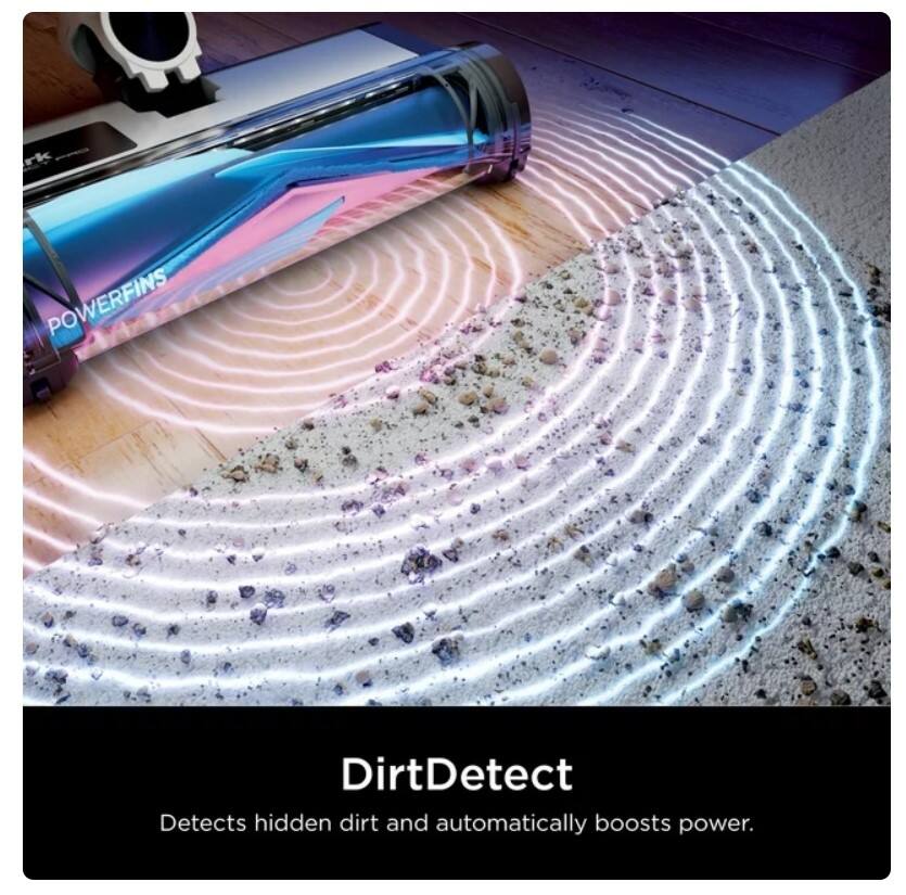 POWERFINS DirtDetect  
Detects hidden dirt and automatically boosts power.