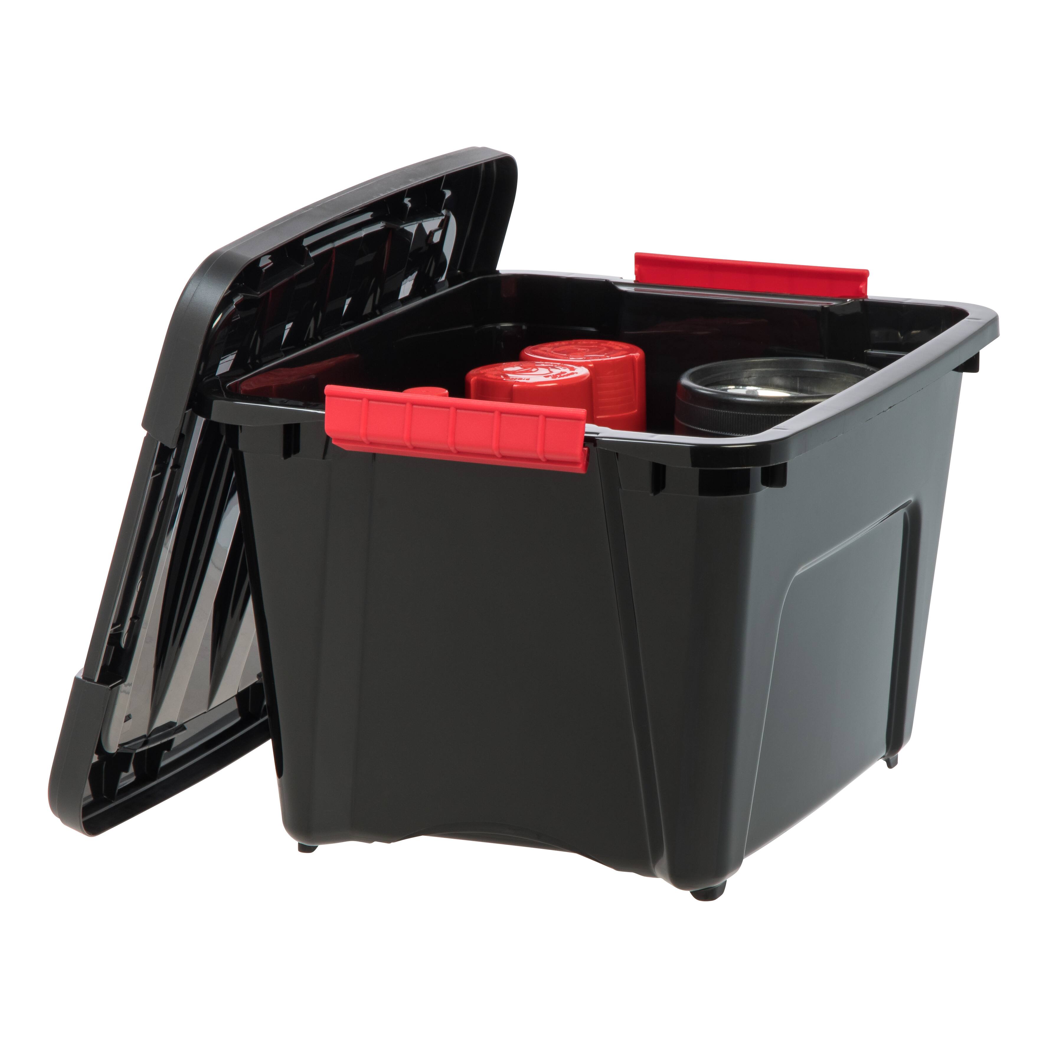 Alt View 7. IRIS USA - IRIS USA 19qt Plastic Storage Bin with Lid and Secure Latching Buckles.
