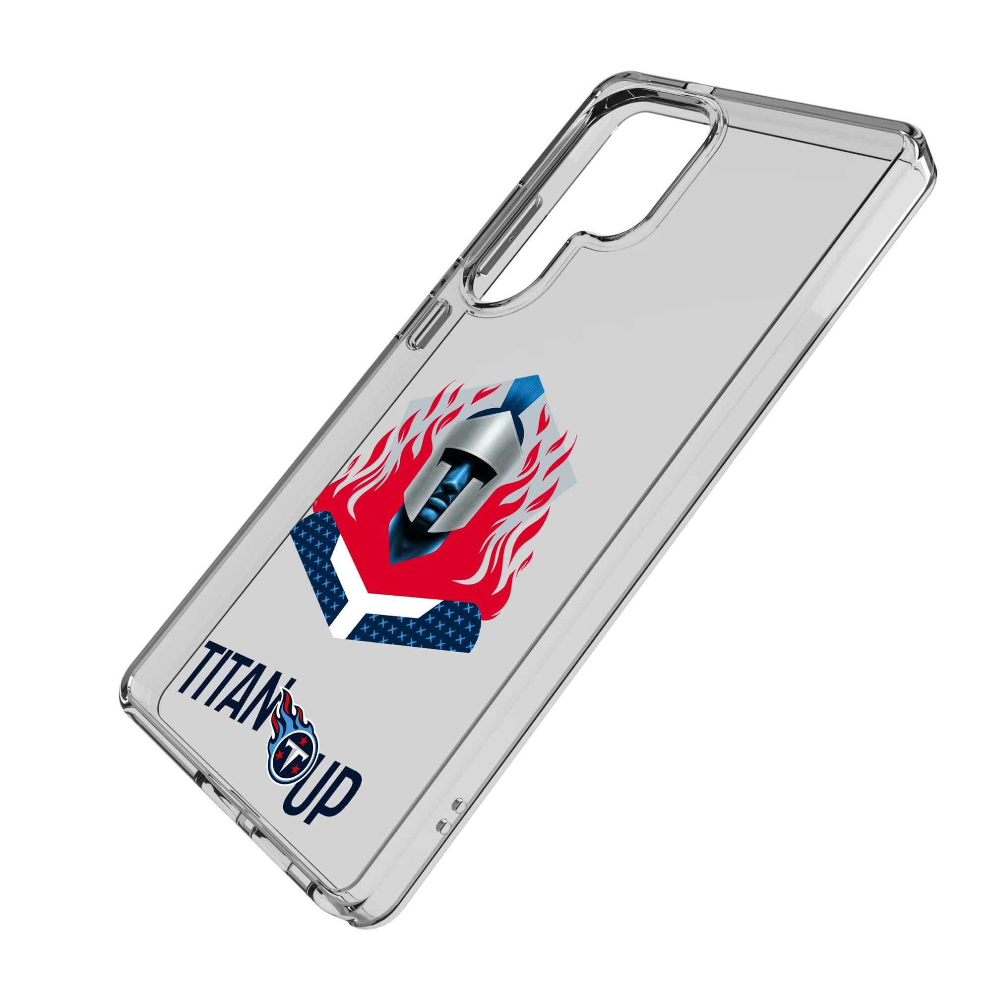 Alt View 1. Keyscaper - Tennessee Titans Galaxy Clear Case - S24 - Multicolor.