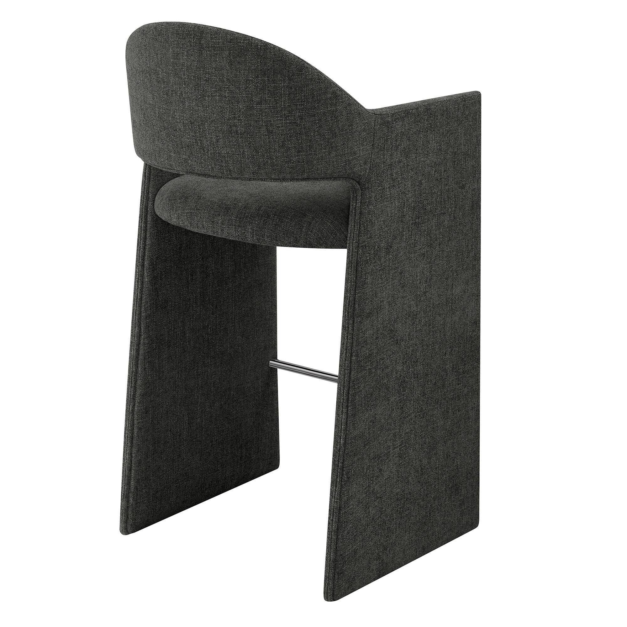 Alt View 3. Modway - Talia 41 Inch 41 Inch Upholstered Fabric Bar Stool by Modway - Charcoal.