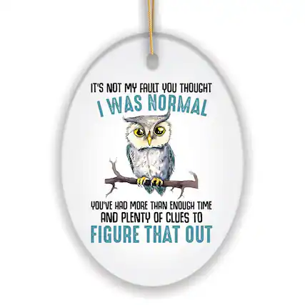 IT'S NOT MY FAULT YOU THOUGHT I WAS NORMAL
YOU'VE HAD MORE THAN ENOUGH TIME AND PLENTY OF CLUES TO FIGURE THAT OUT