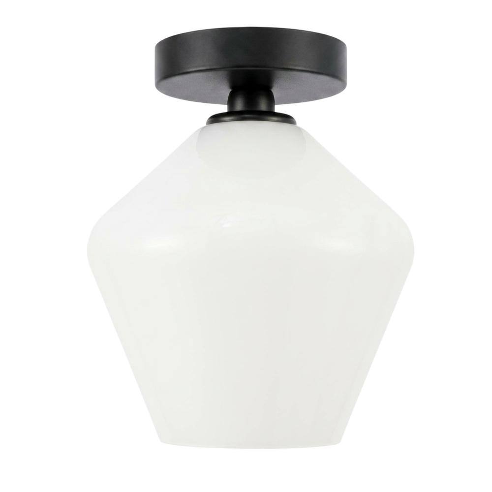 Black And Frosted White Glass