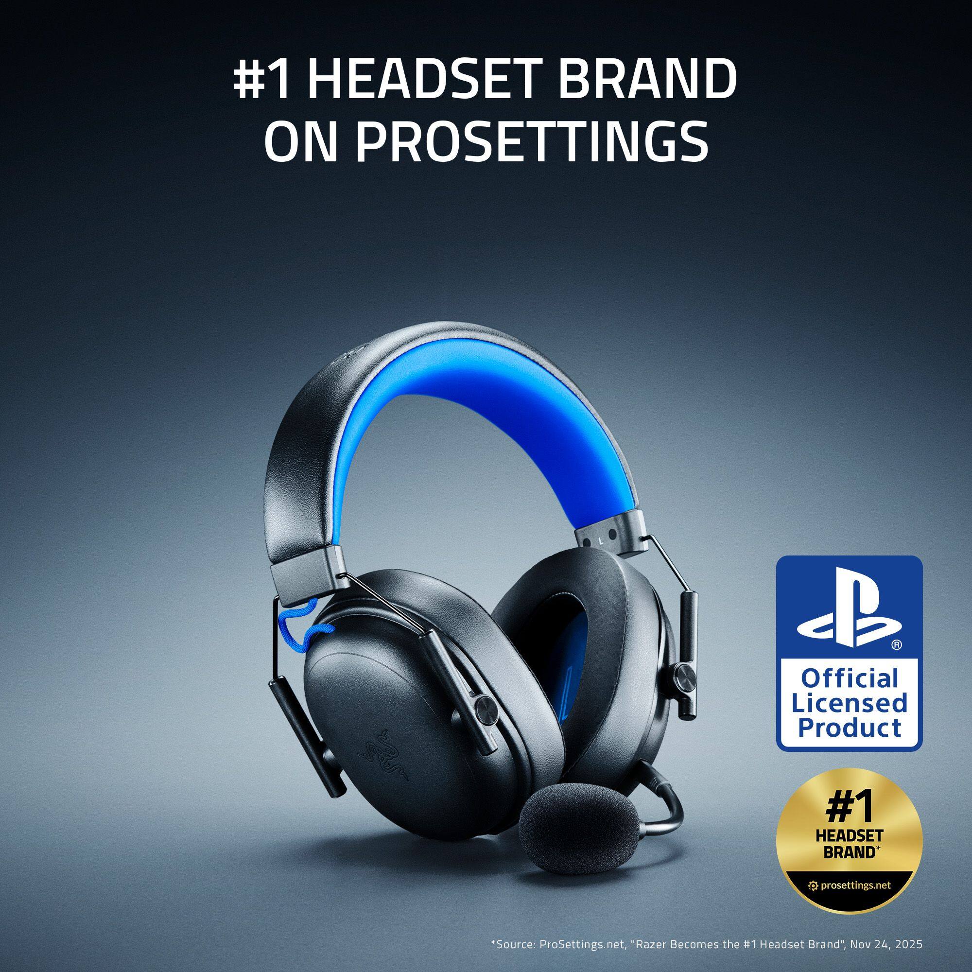 #1 HEADSET BRAND ON PROSETTINGS

Official Licensed Product

"Source: ProSettings.net. 'Razer Becomes the #1 Headset Brand' Nov 24, 2025"