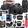 Bundle - Canon - EOS R100 Mirrorless Camera Double Zoom 2 Lens Kit 18-45mm + 75-300mm