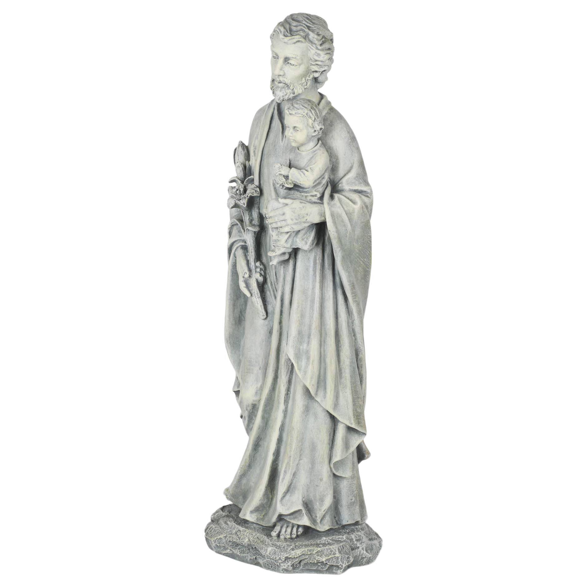 Alt View 5. Refined Abode Design - By Roman - 20 H St Joseph Holding A Garden Statue Religious Outdoor Decor.