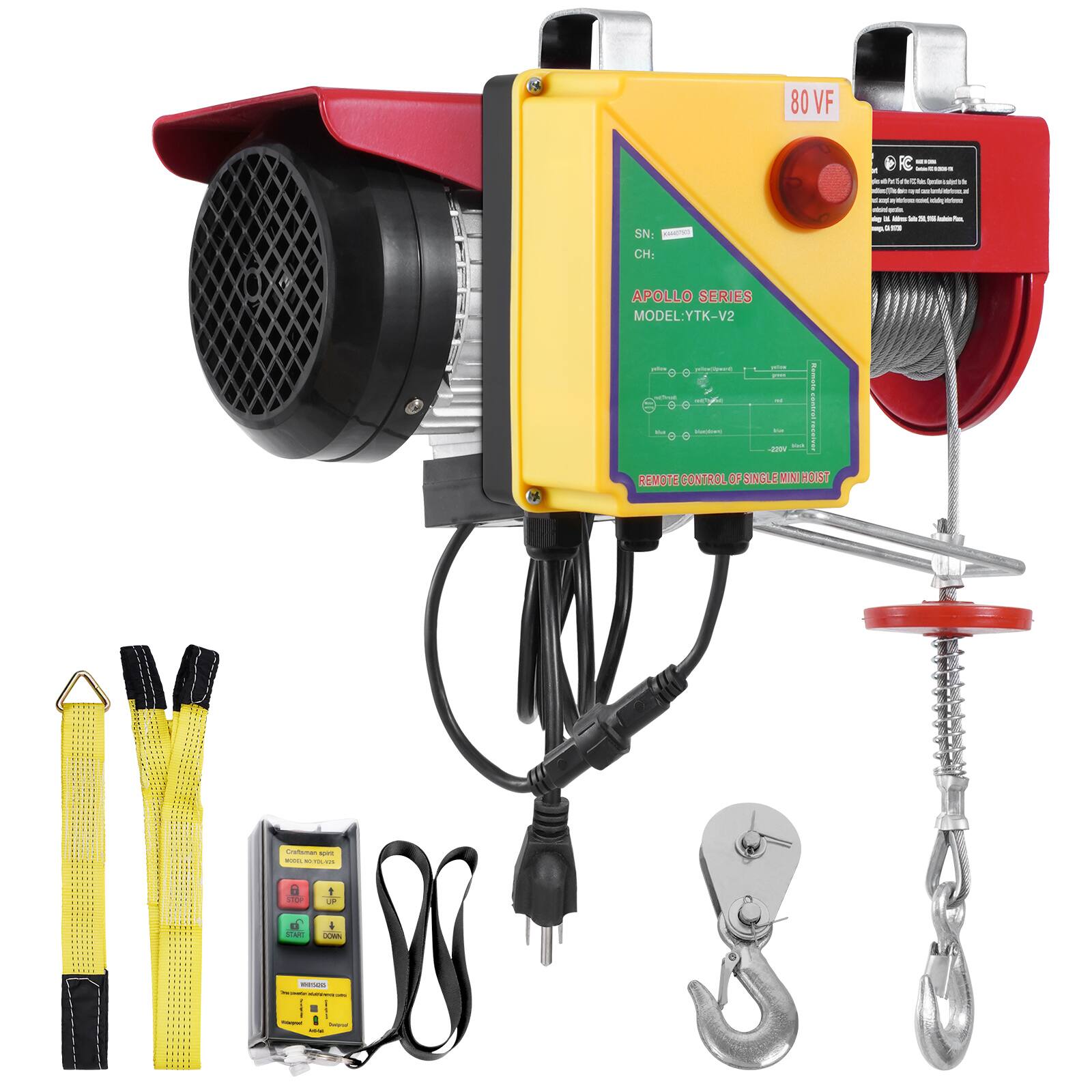 M 80 VF  
SN:  
CH:  
6 Le  
APOLLO SERIES  
MODEL: YTK-V2  
REMOTE CONTROL OF SINGLE MINI HOIST
