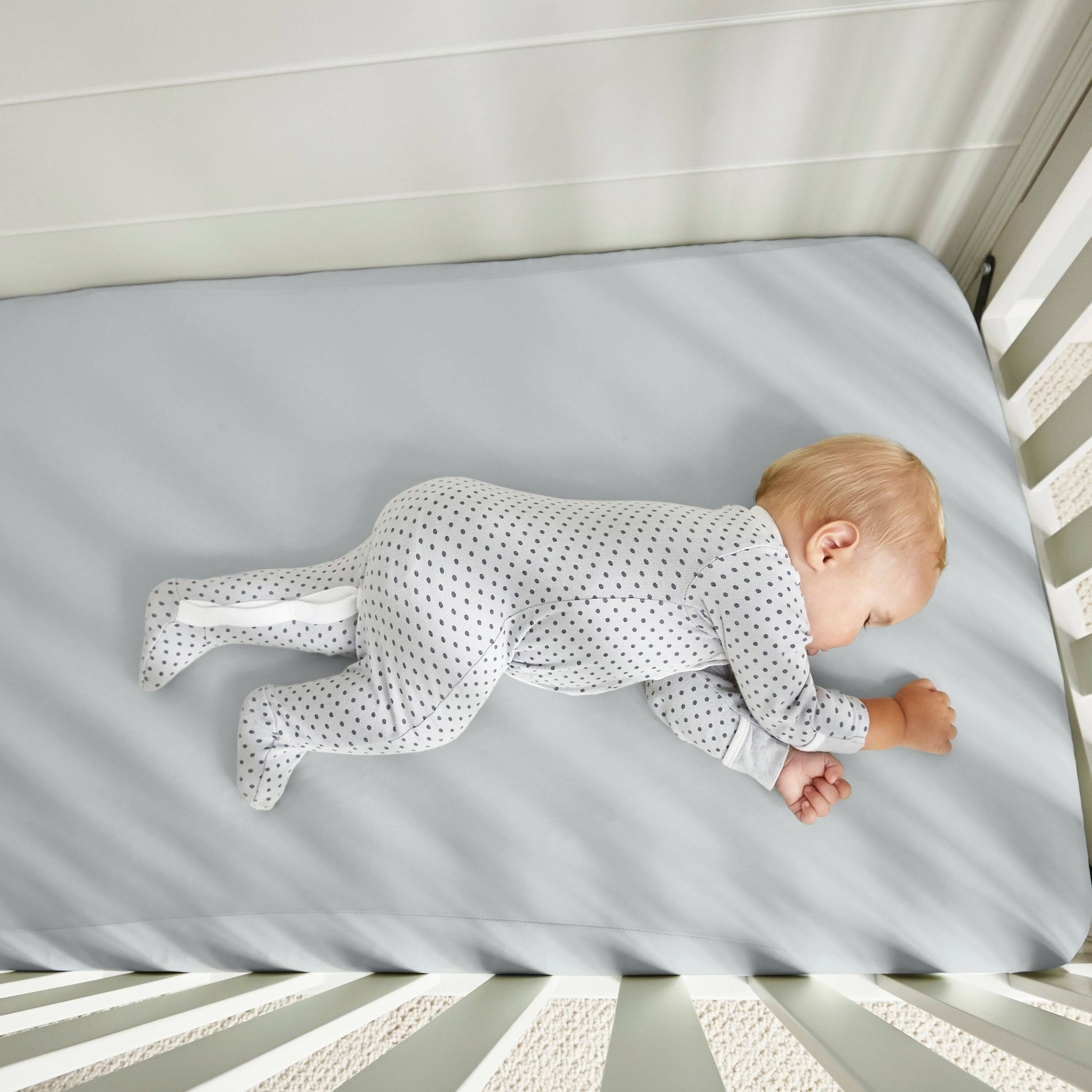 Angle. Bedgear - Hyper-Linen Performance® Crib Sheet - Yellow, Crib/toddler - yellow.