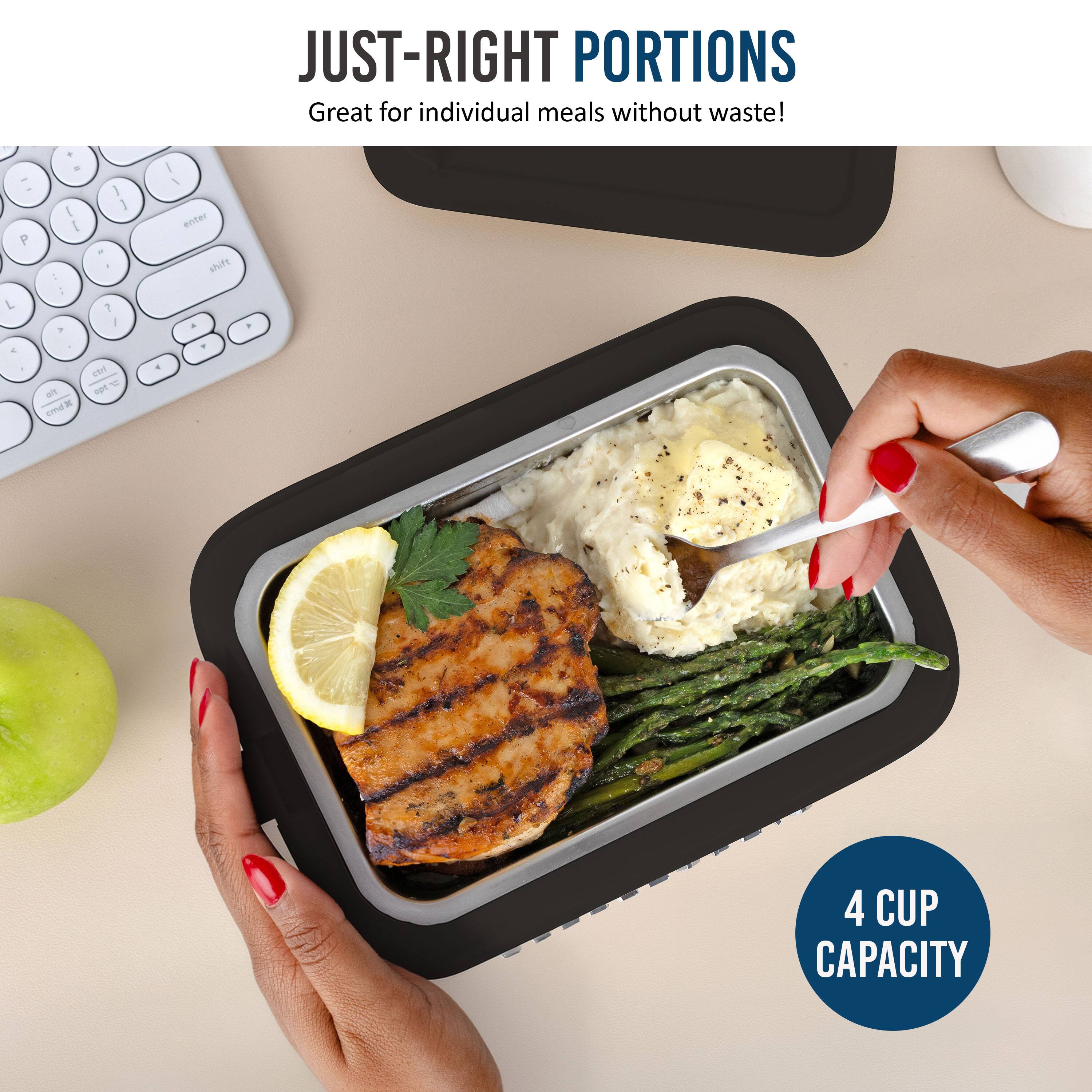 JUST-RIGHT PORTIONS  
Great for individual meals without waste!  

4 CUP CAPACITY
