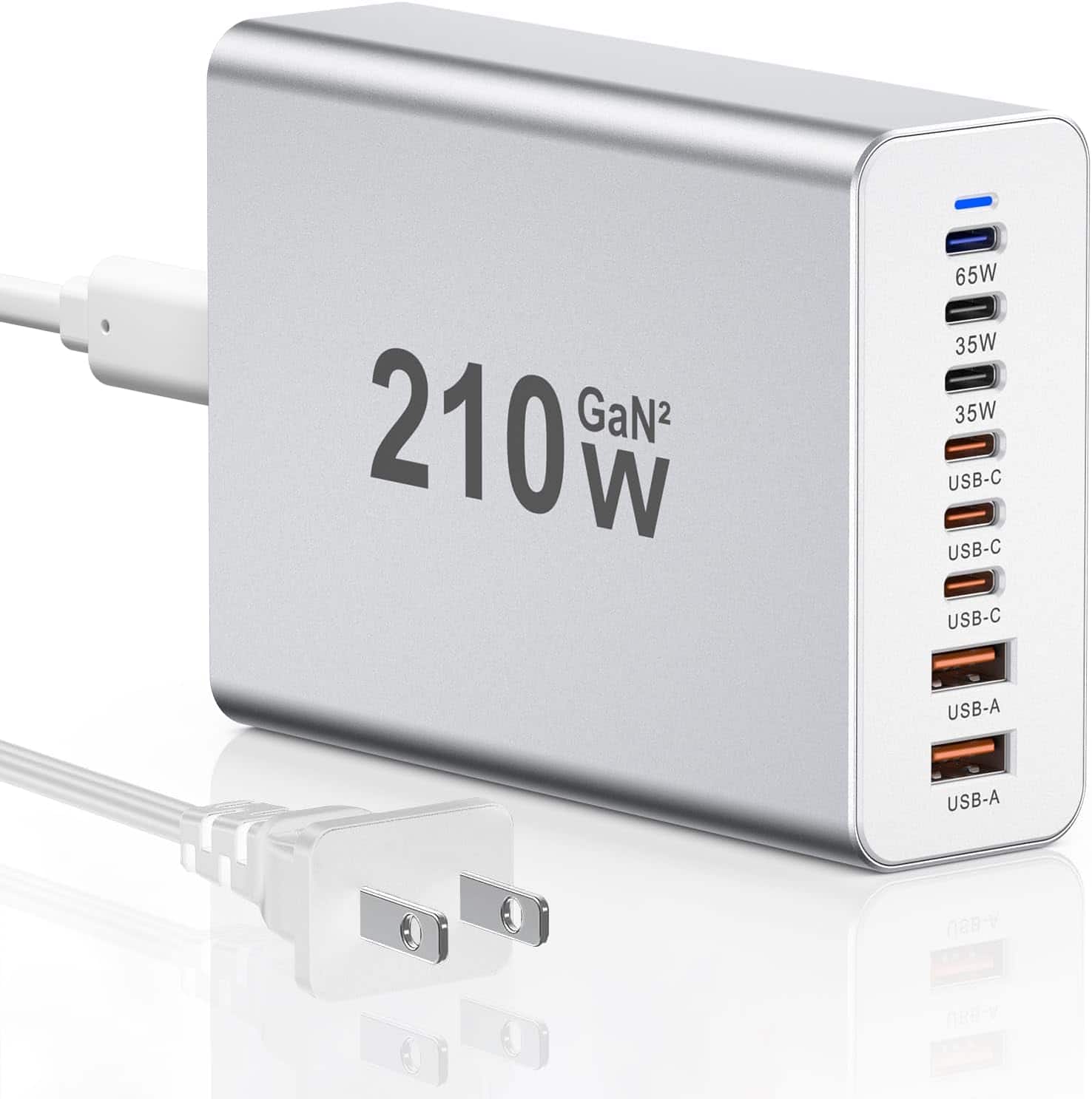 Core Tech - 200W GaN USB-C Charging Station (8-Port Desktop Charger) for MacBook Pro/Air, iPhone 16/15, Galaxy S22/S23/S24 & USB-C