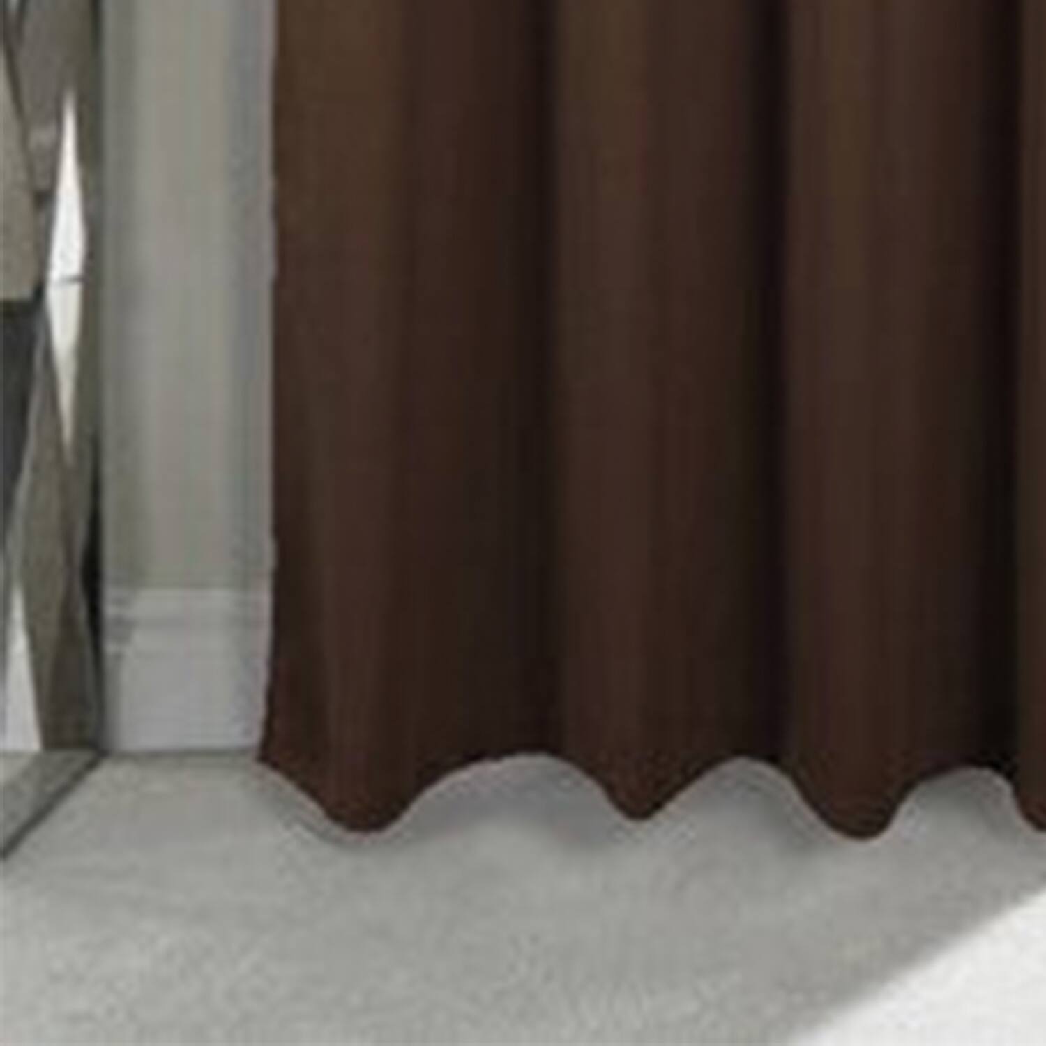 Back. RT Designers Collection - RT Designers Collection 100% Polyester Twilight Blackout Rod Pocket Curtain Panel 54" x 84" Chocolate - Chocolate.