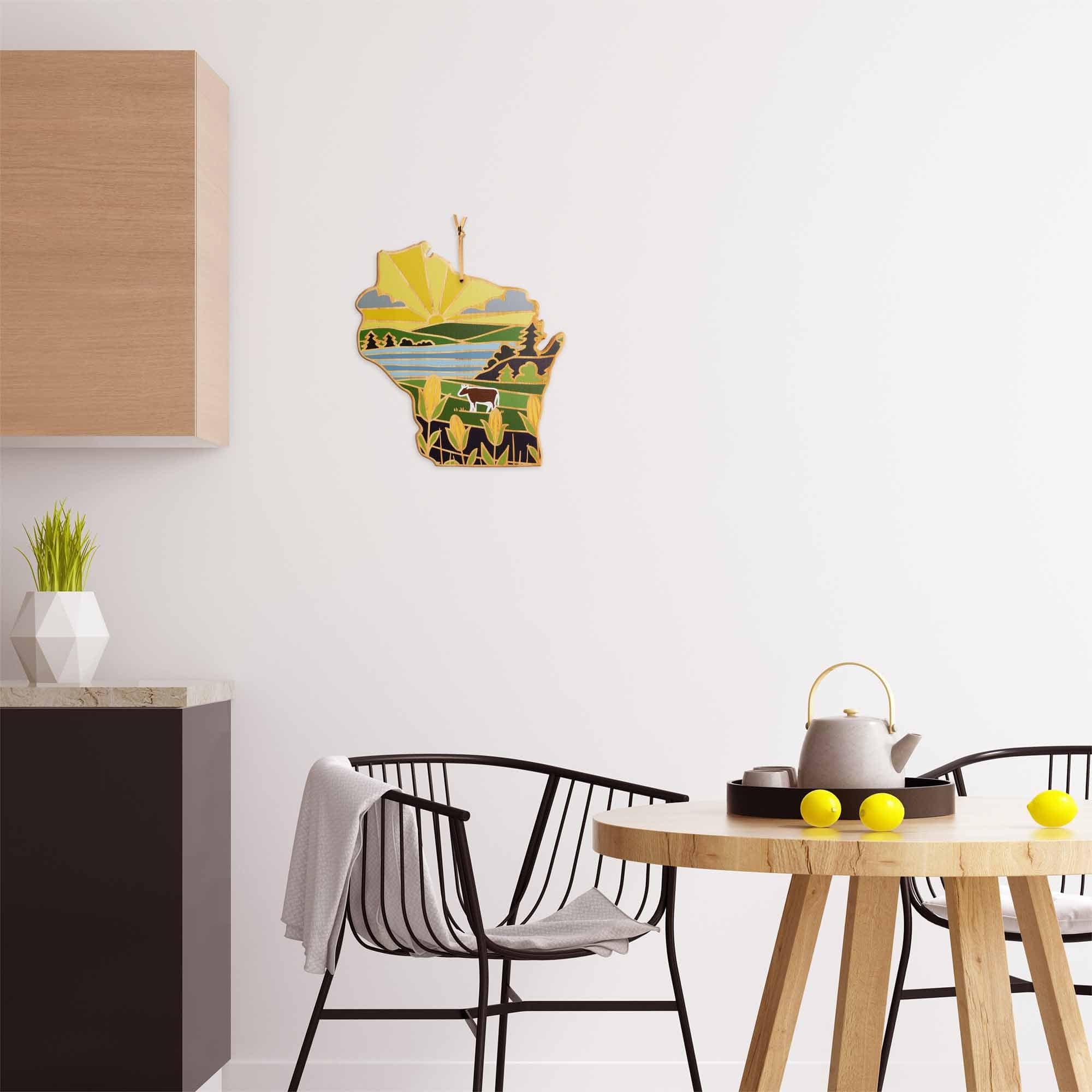 Alt View 1. Totally Bamboo - Wisconsin Cutting Board with Artwork by Summer Stokes.