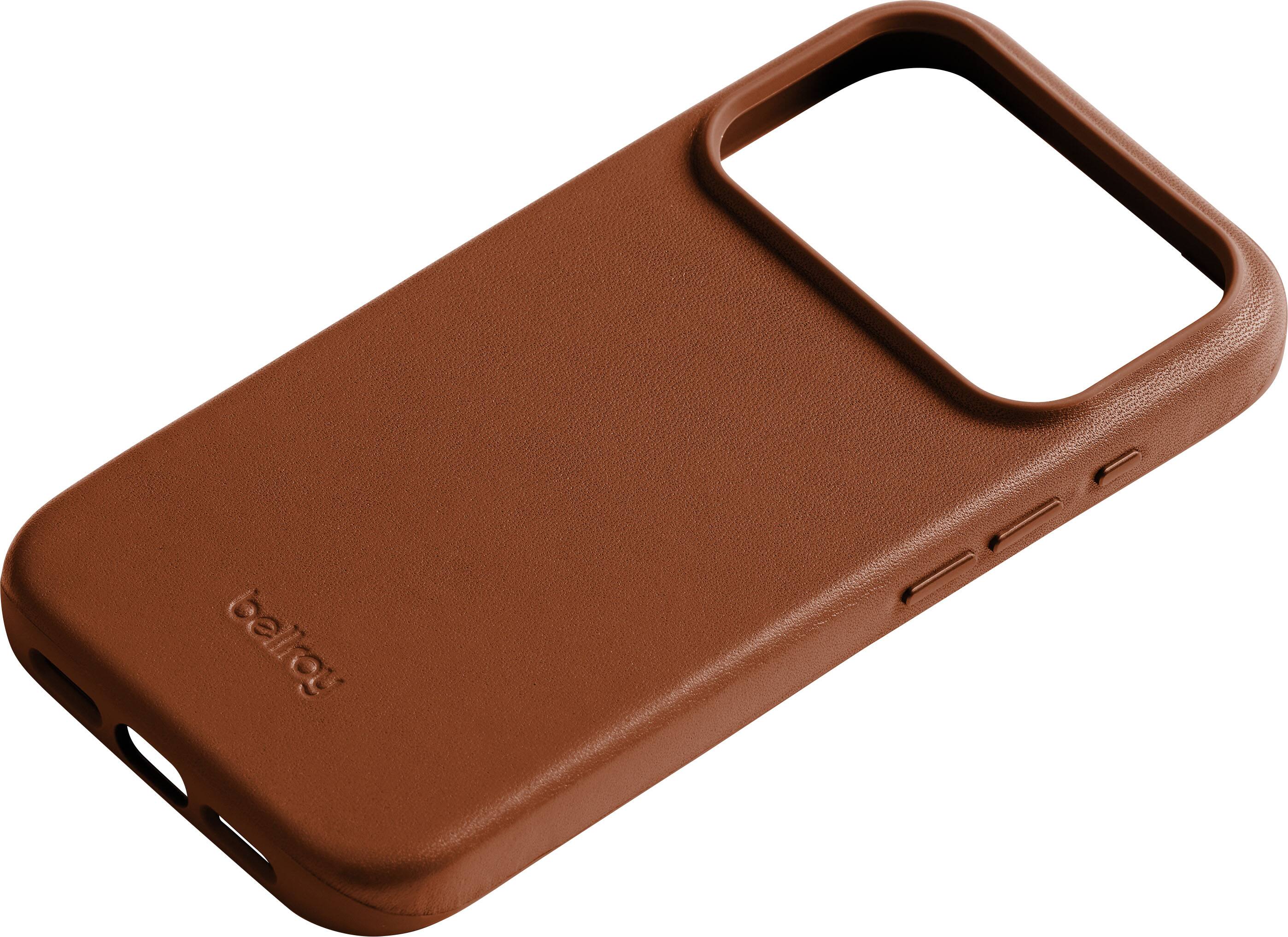 Left. Bellroy - Apple iPhone 17 Pro Premium Leather Phone Case - Rust.