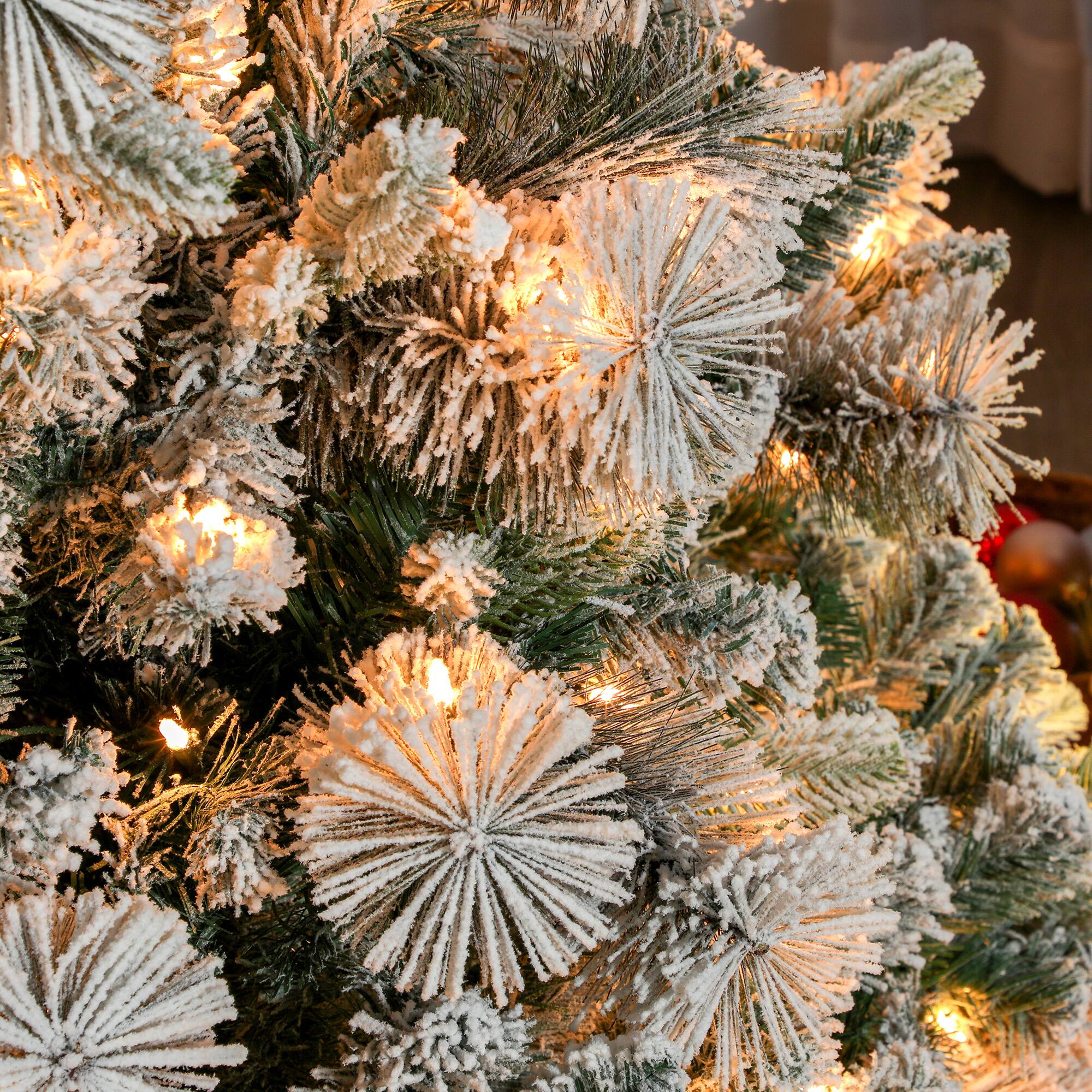 Alt View 8. Homcom - Artificial Prelit Christmas Tree, Realistic Fraser Fir with 350 UL Listed Clear Lights for Home Office Holiday - Green.