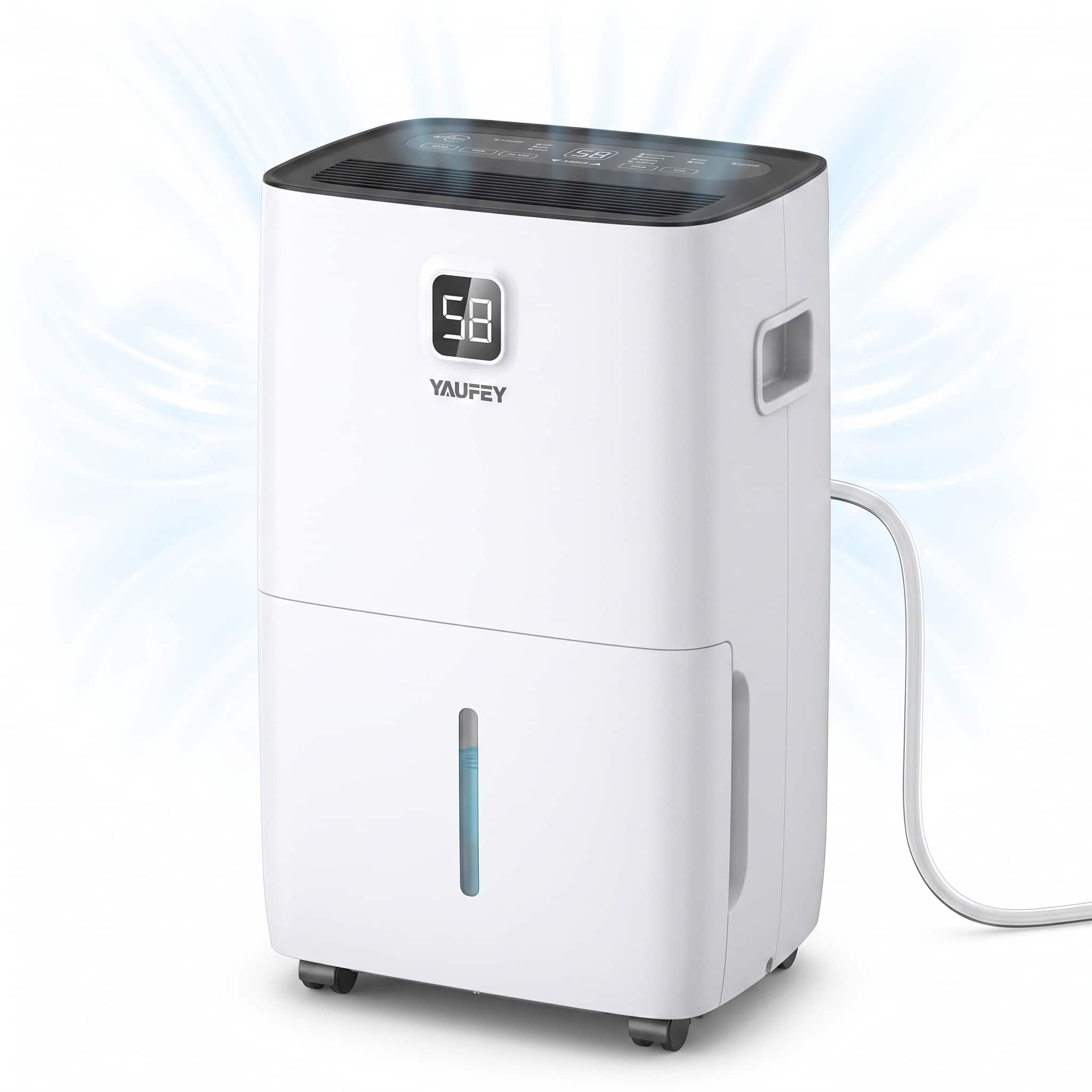 Yaufey - 150 Pint Dehumidifier with Pump for Home & Basements up to 7000 sq ft - White
