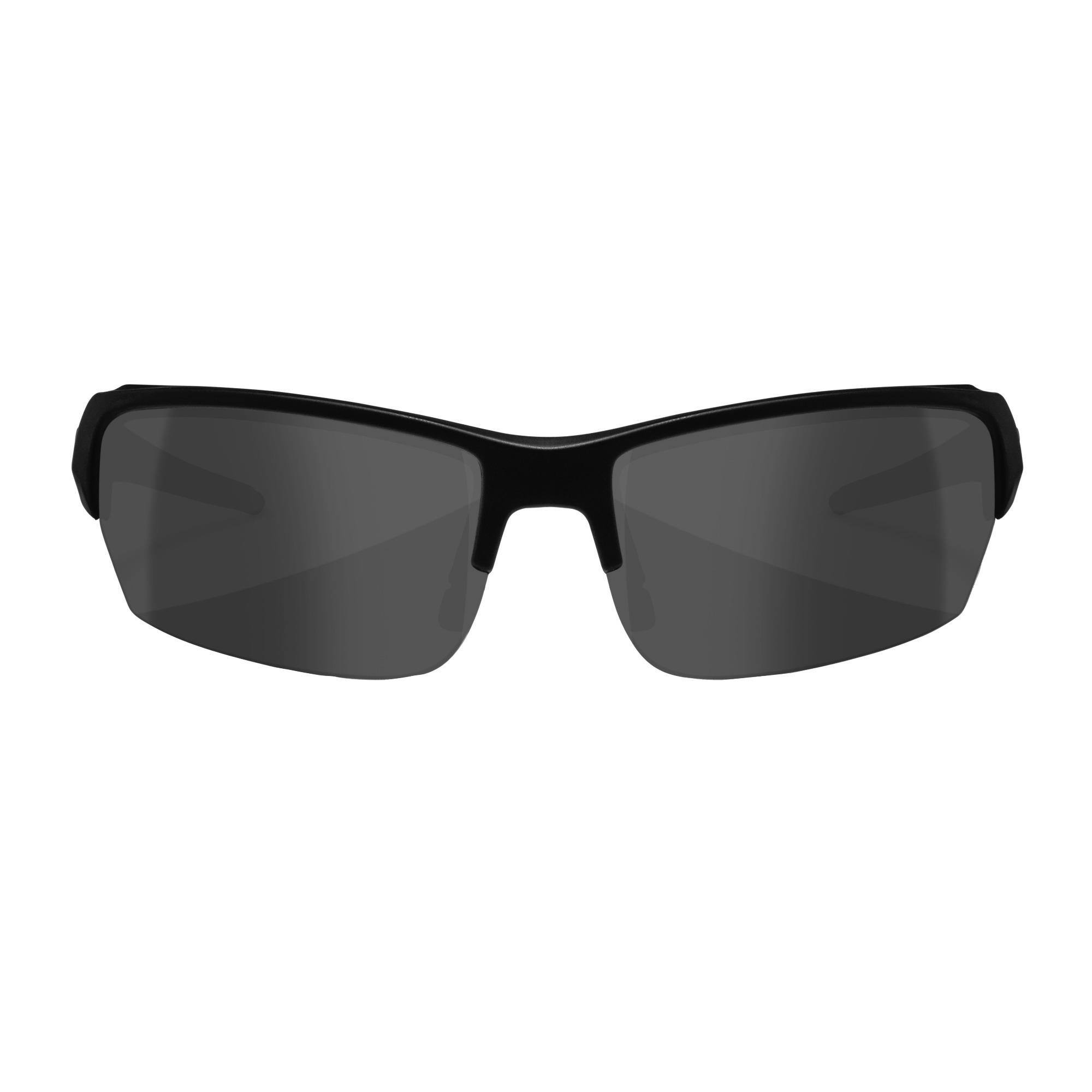 Front. Wiley X - Wiley X Changeable WX Saint Sunglasses (Smoke Gray, Clear Lens and Matte Black) - Gray.